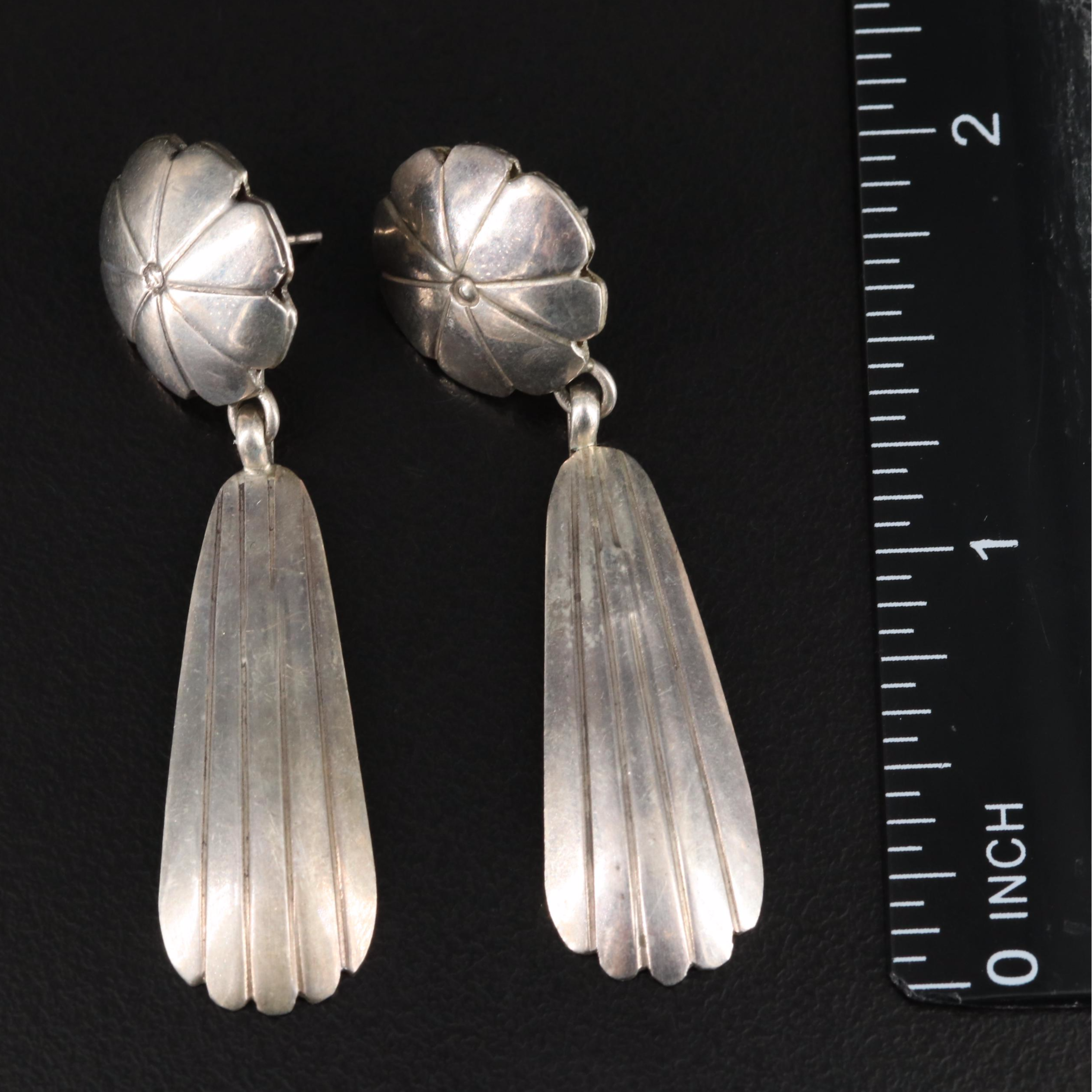 Sterling Earrings Including Barbara Sucherman Art Glass.