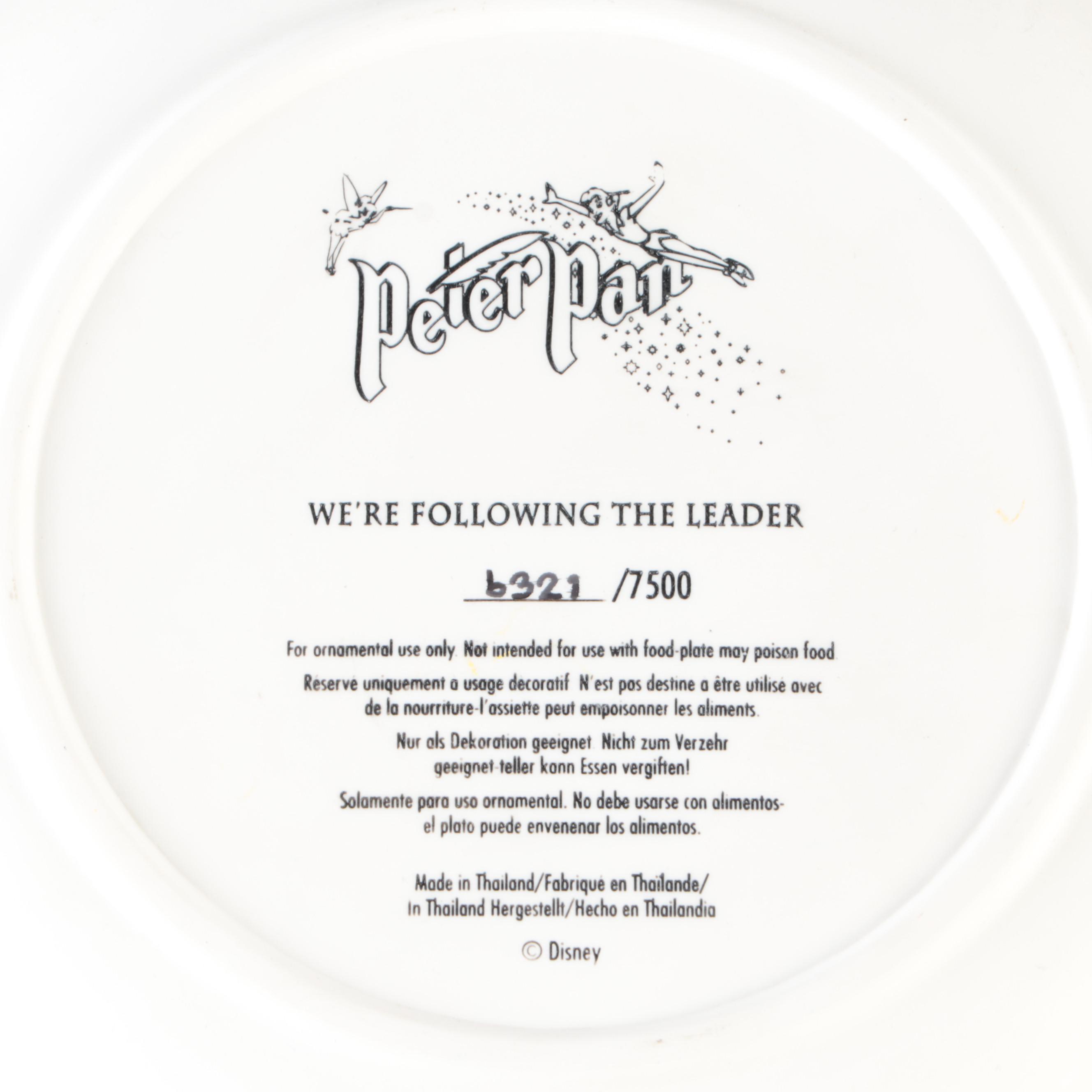 Disney "Peter Pan" Ceramic Collector Plates