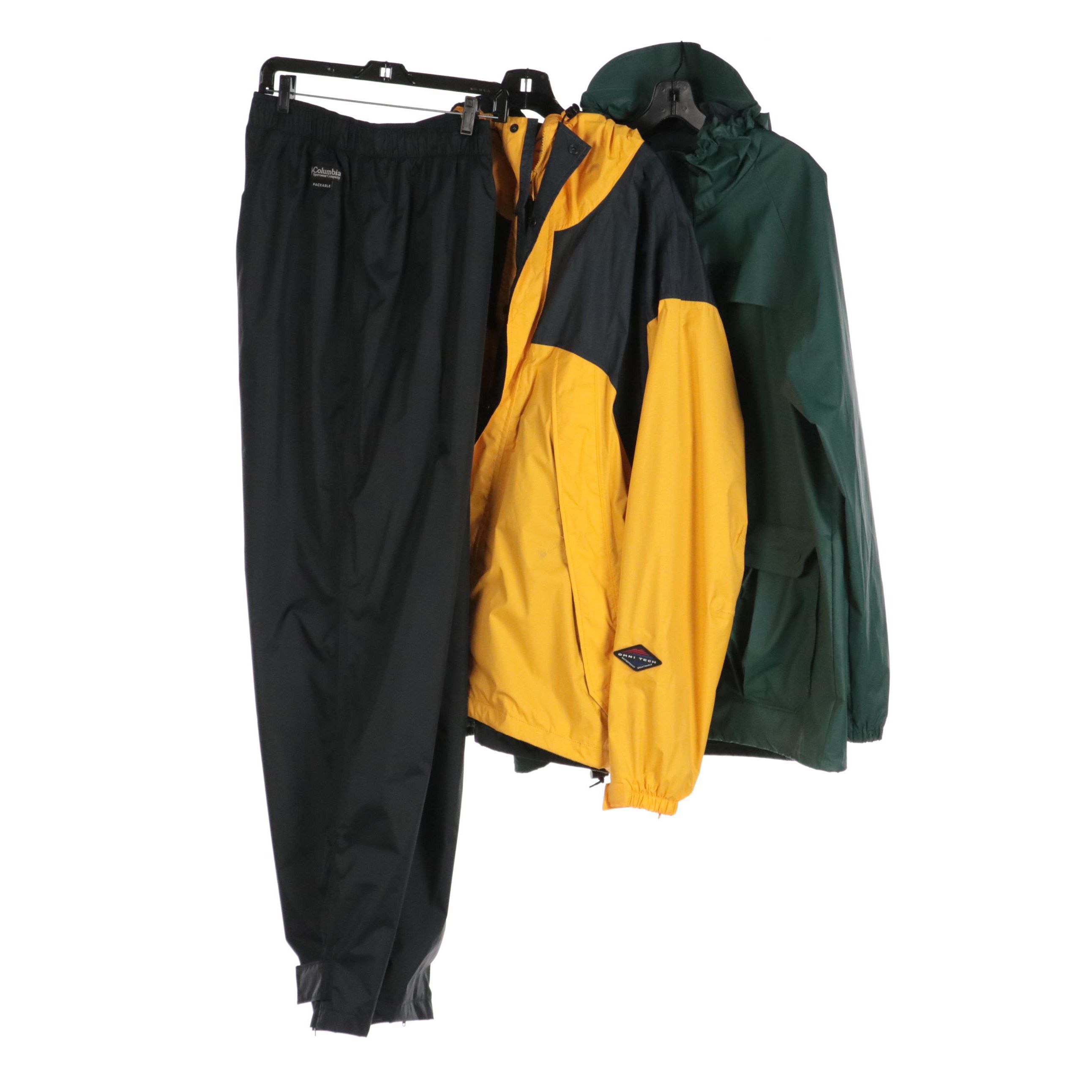 Men's Columbia OmniTech Jacket and Pants with Wetskins Freshwater Rain