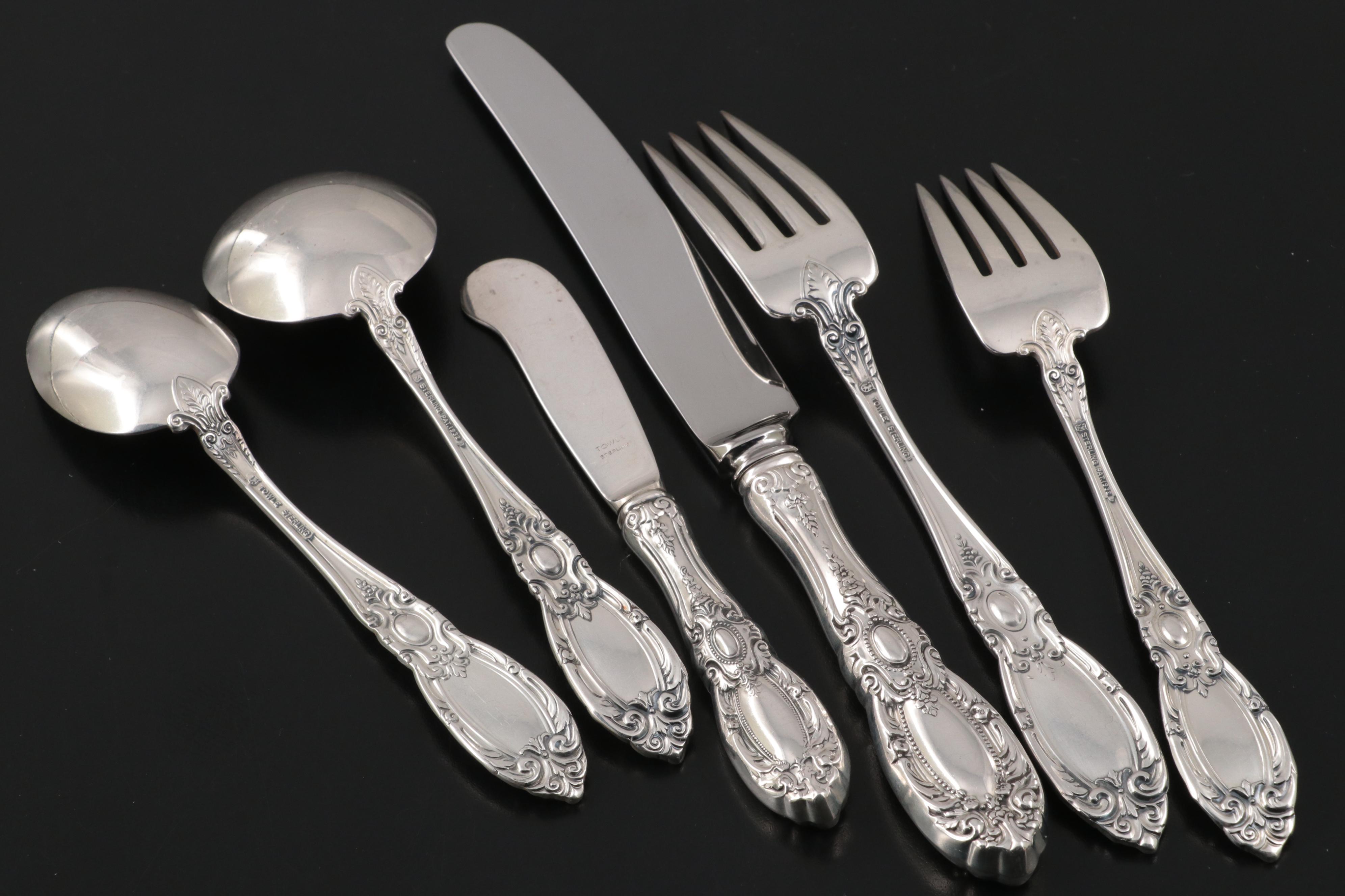 Towle "King Richard" Sterling Silver Flatware in Chest