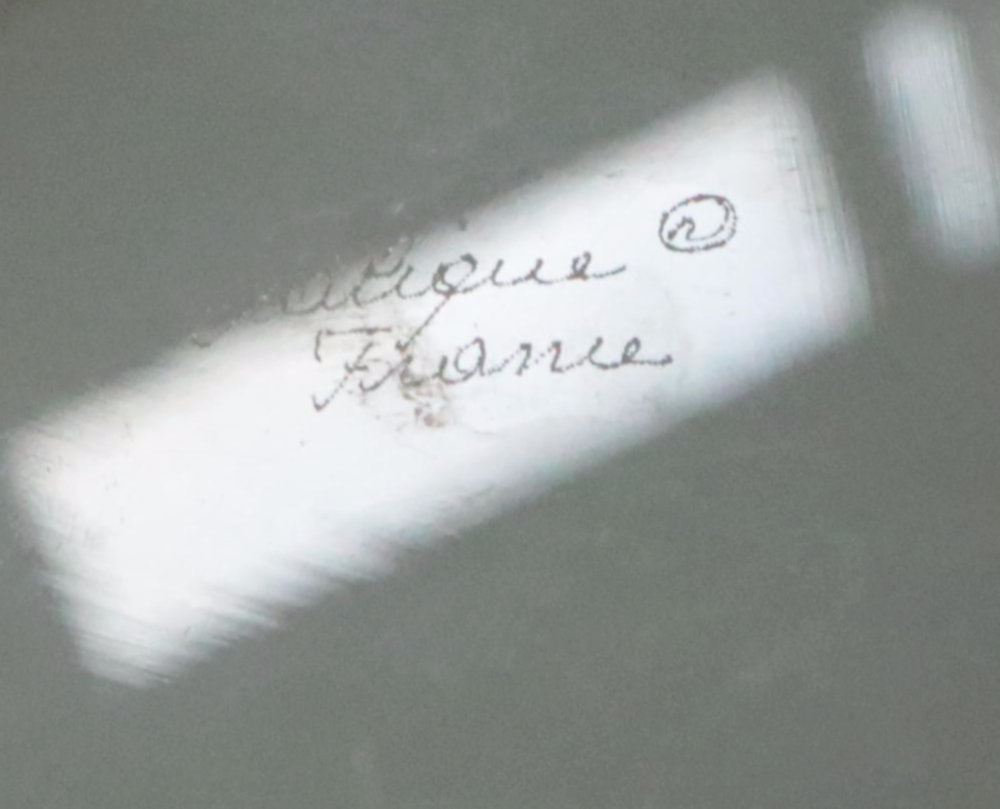 Lalique "X'ian" Dragon and Scale Motif Opalescent Crystal Vase, 1996