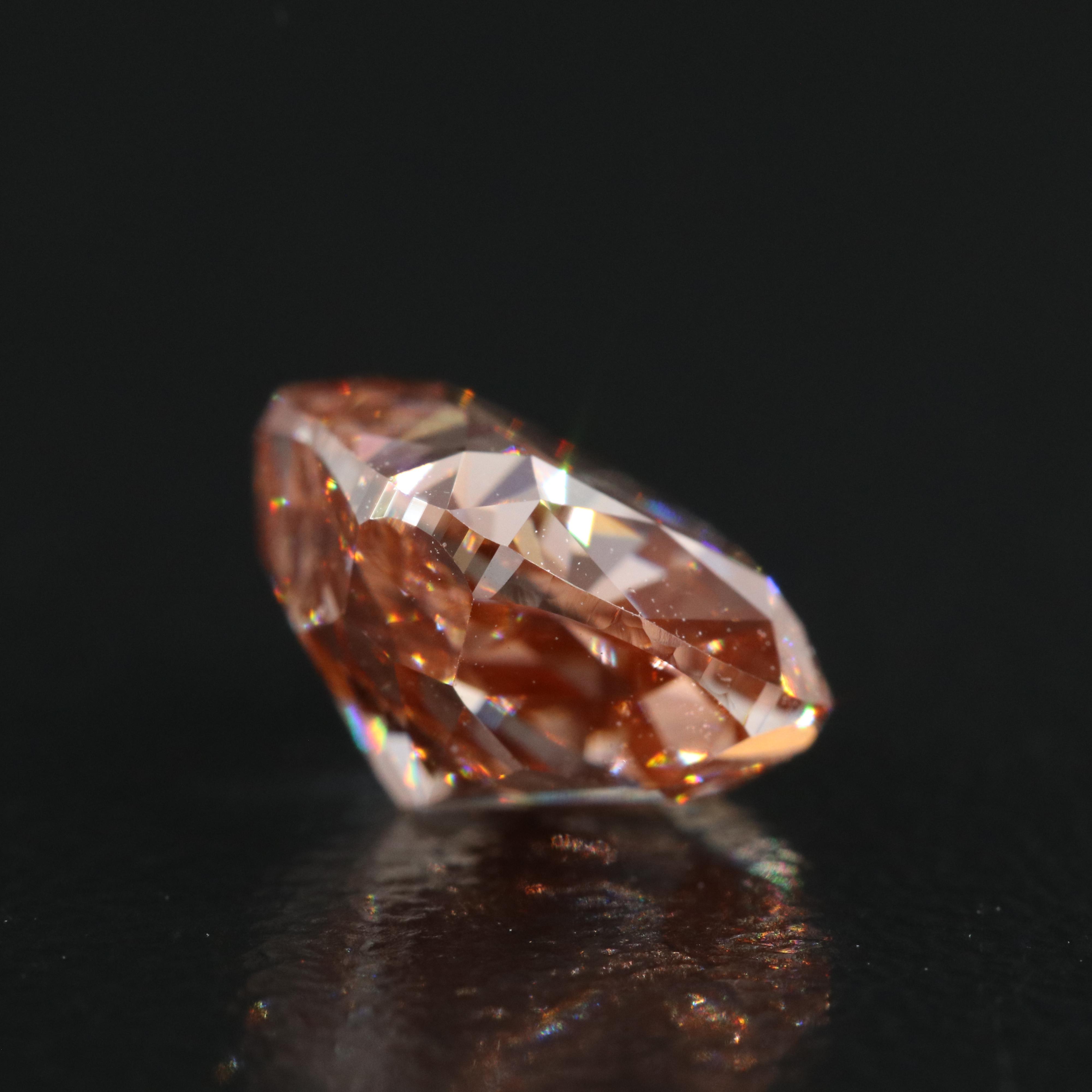 Loose 3.02 CT Fancy Pinkish Brown Diamond