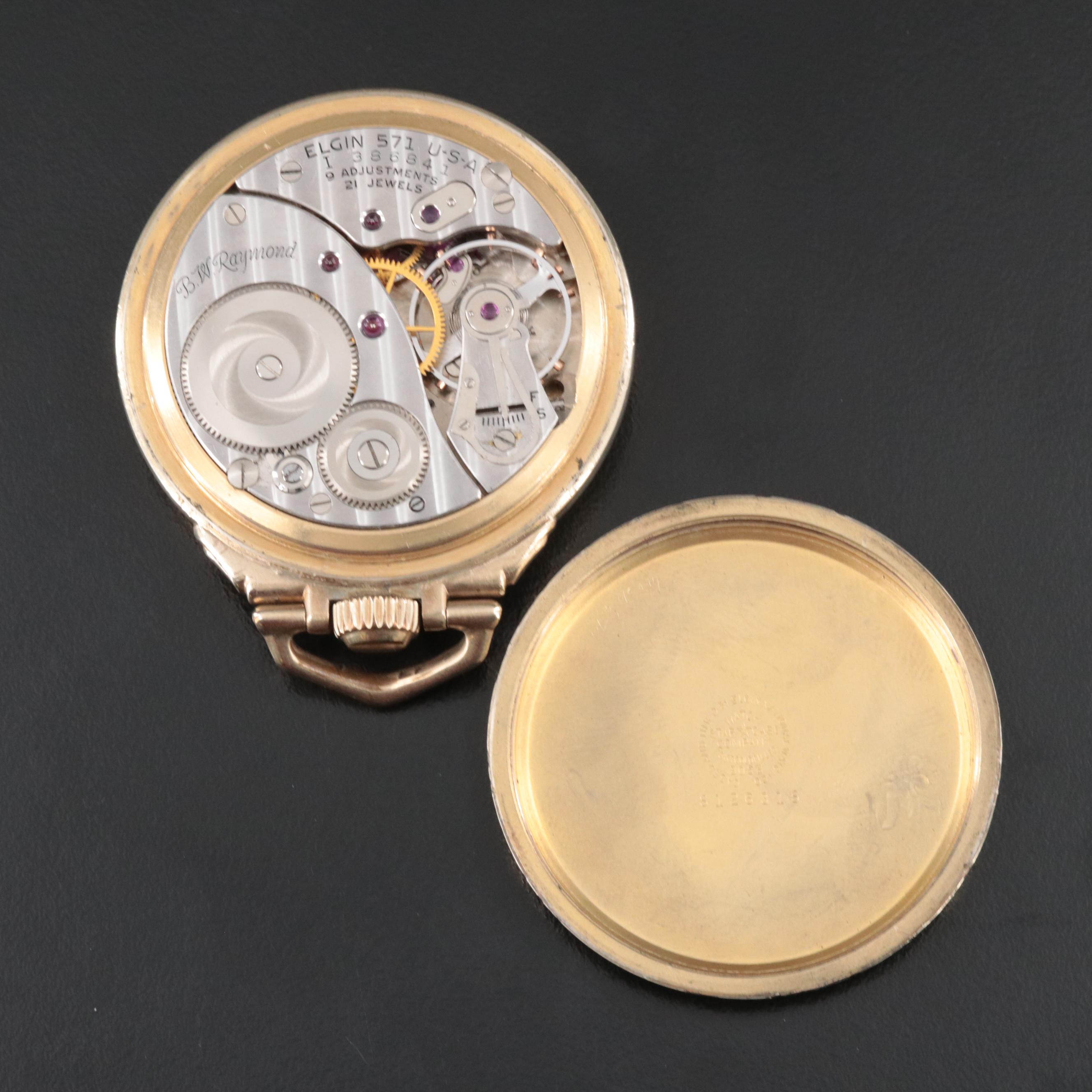 1954 Elgin B.W. Raymond Railroad-Grade Pocket Watch