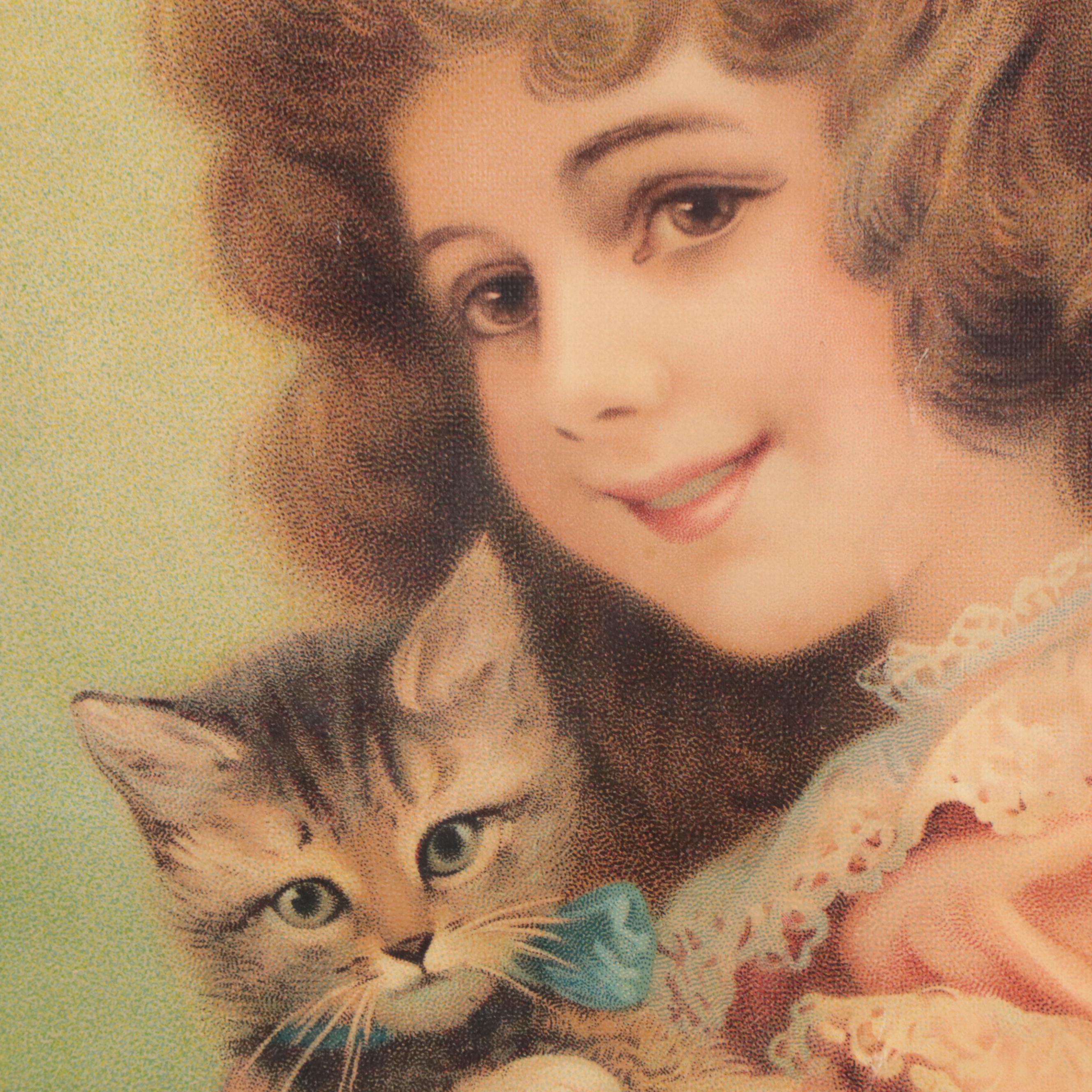 Portrait Chromolithographs of Young Girls, Late 19th/Early 20th Century