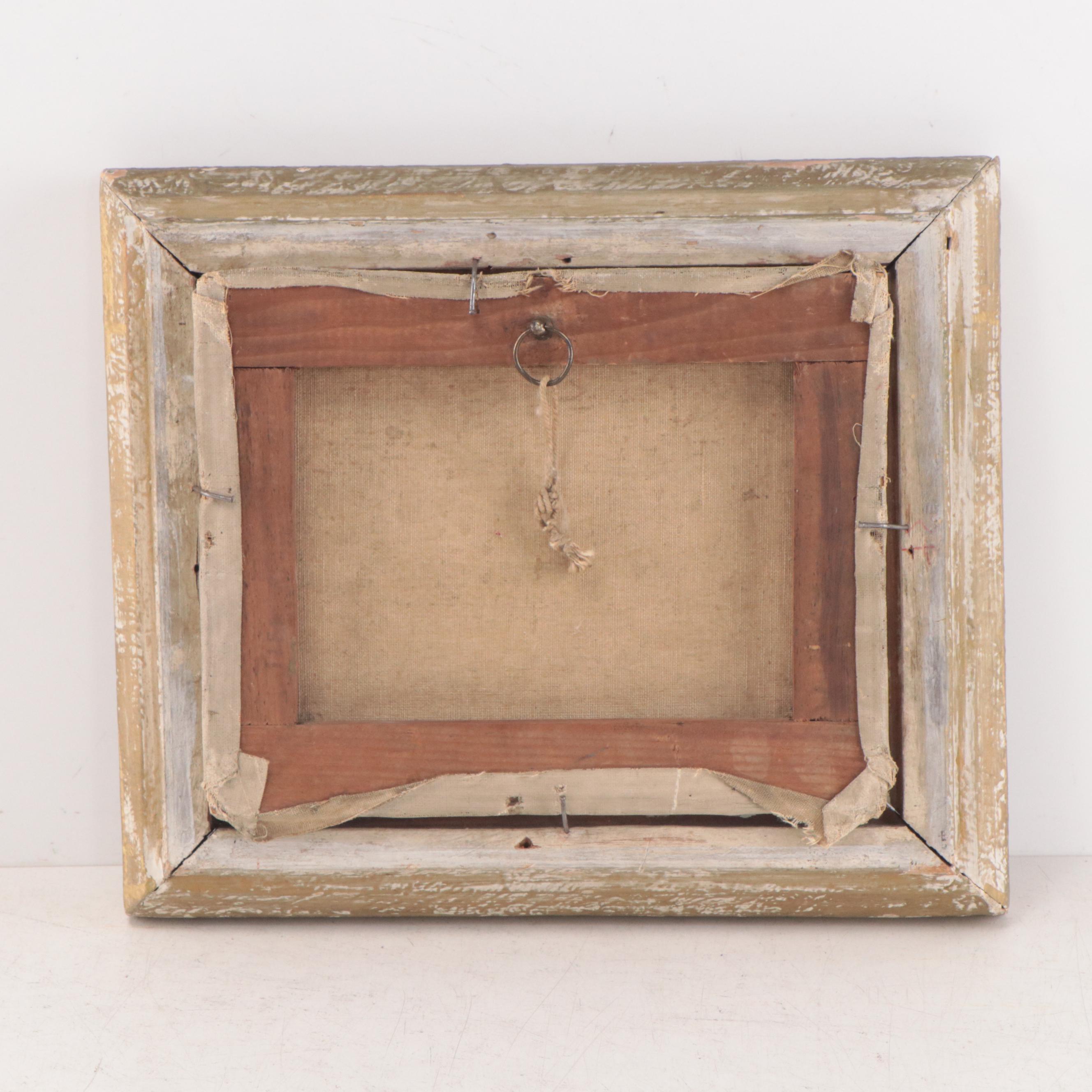 Impressionist Style Street Scene Oil Painting of Montmartre, Circa 1960