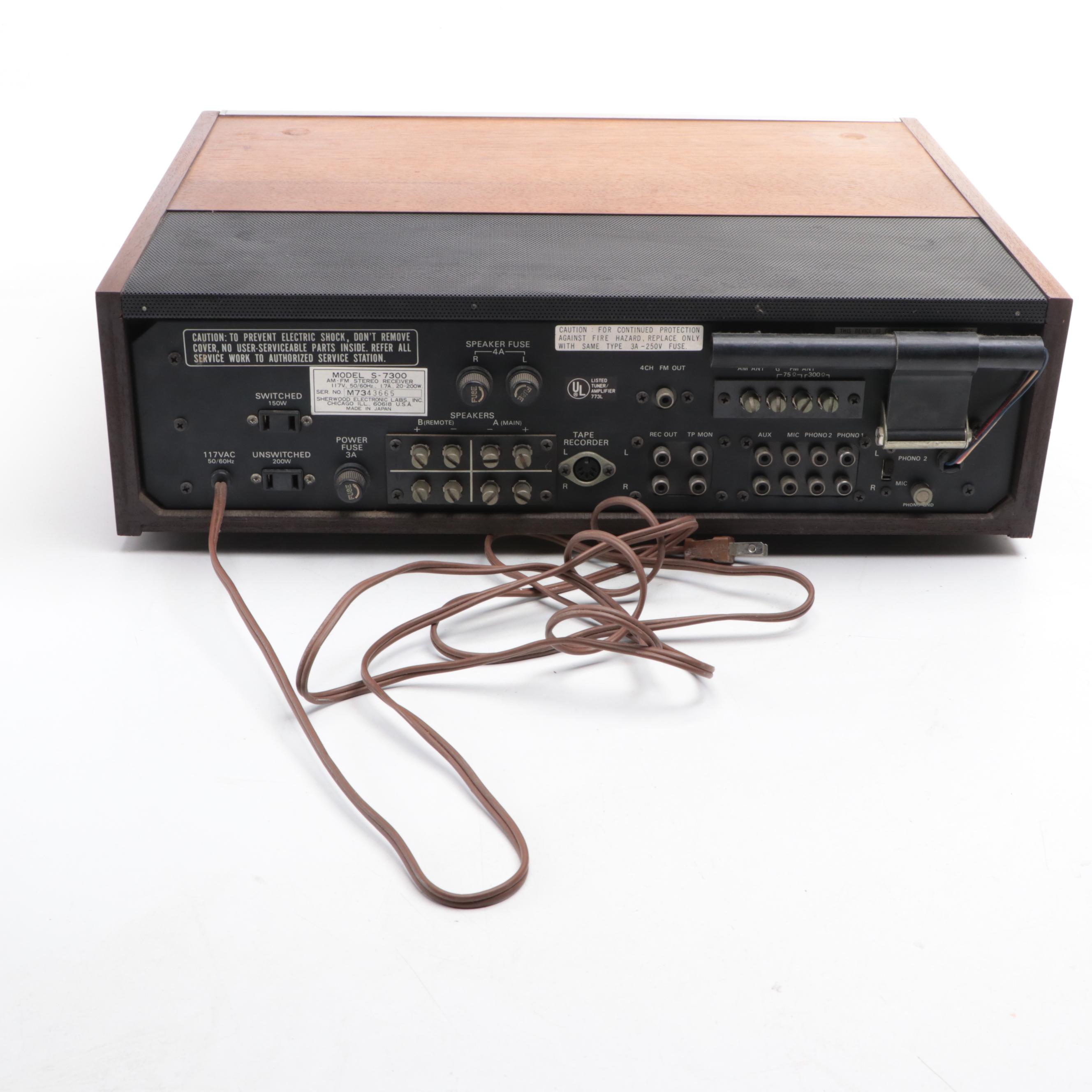 Sherwood S-7300 AM/FM Stereo Receiver, 1972