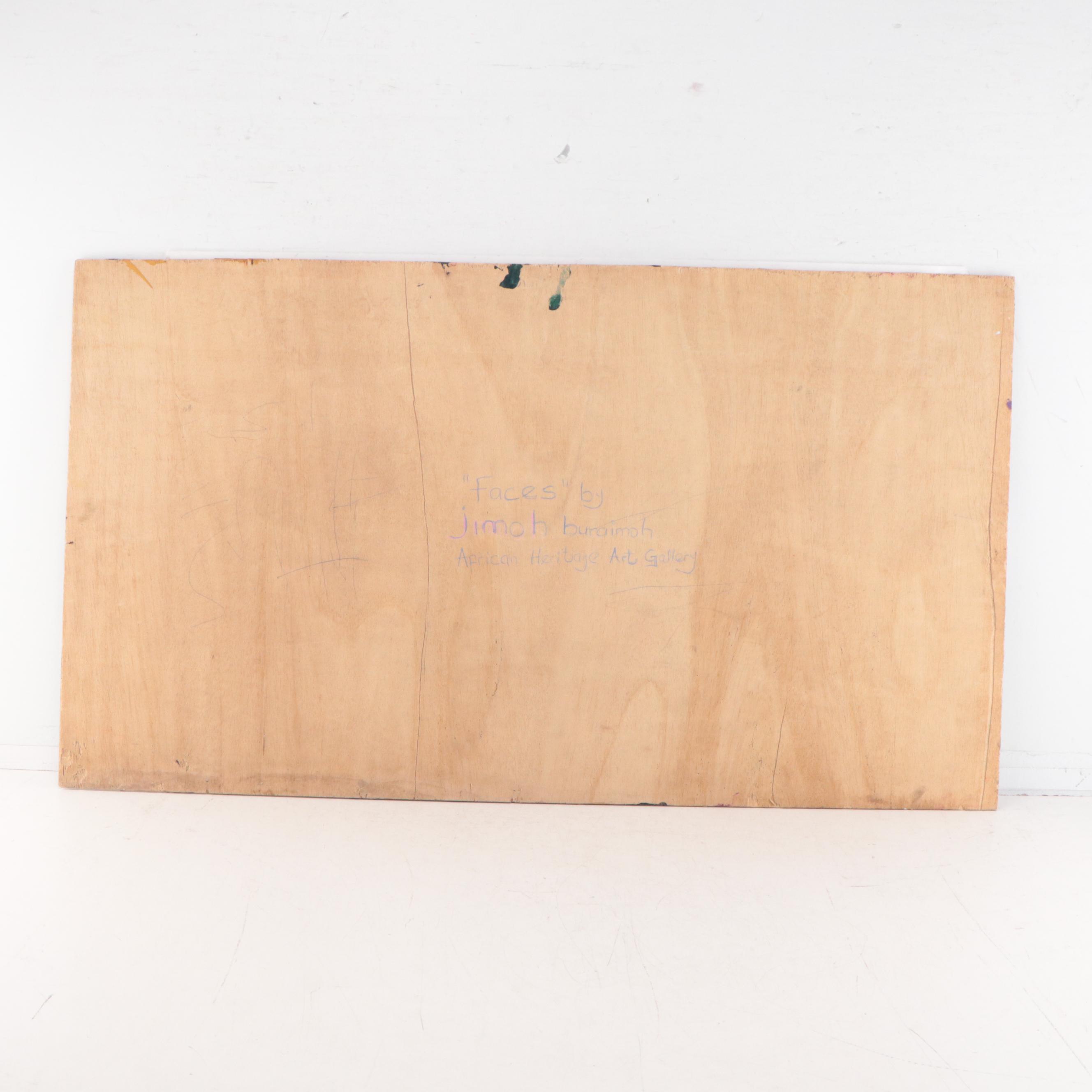 Jimoh Buraimoh Acrylic Painting "Faces," 2006