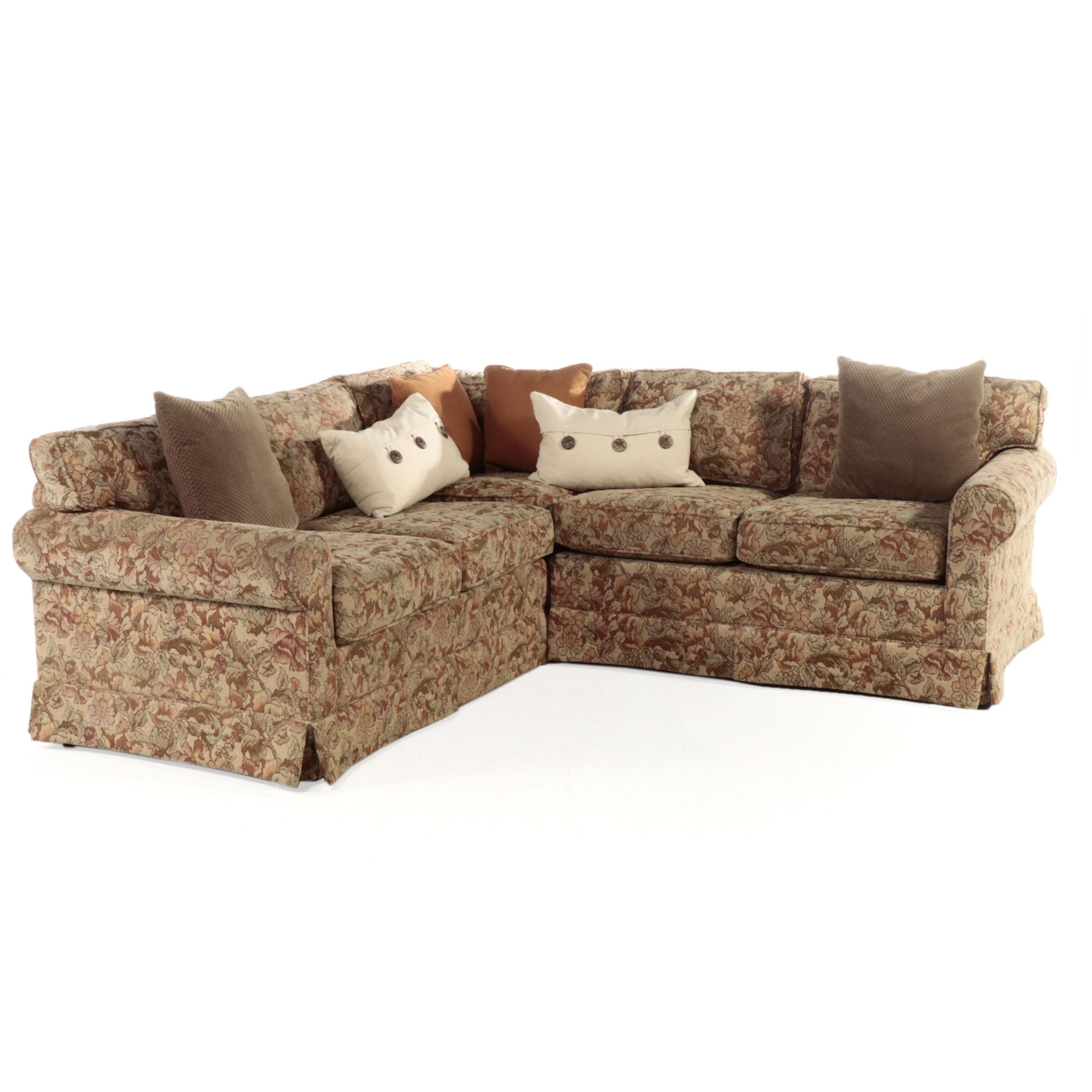 Two-Piece Norwalk Furniture Custom-Upholstered Sectional Sofa