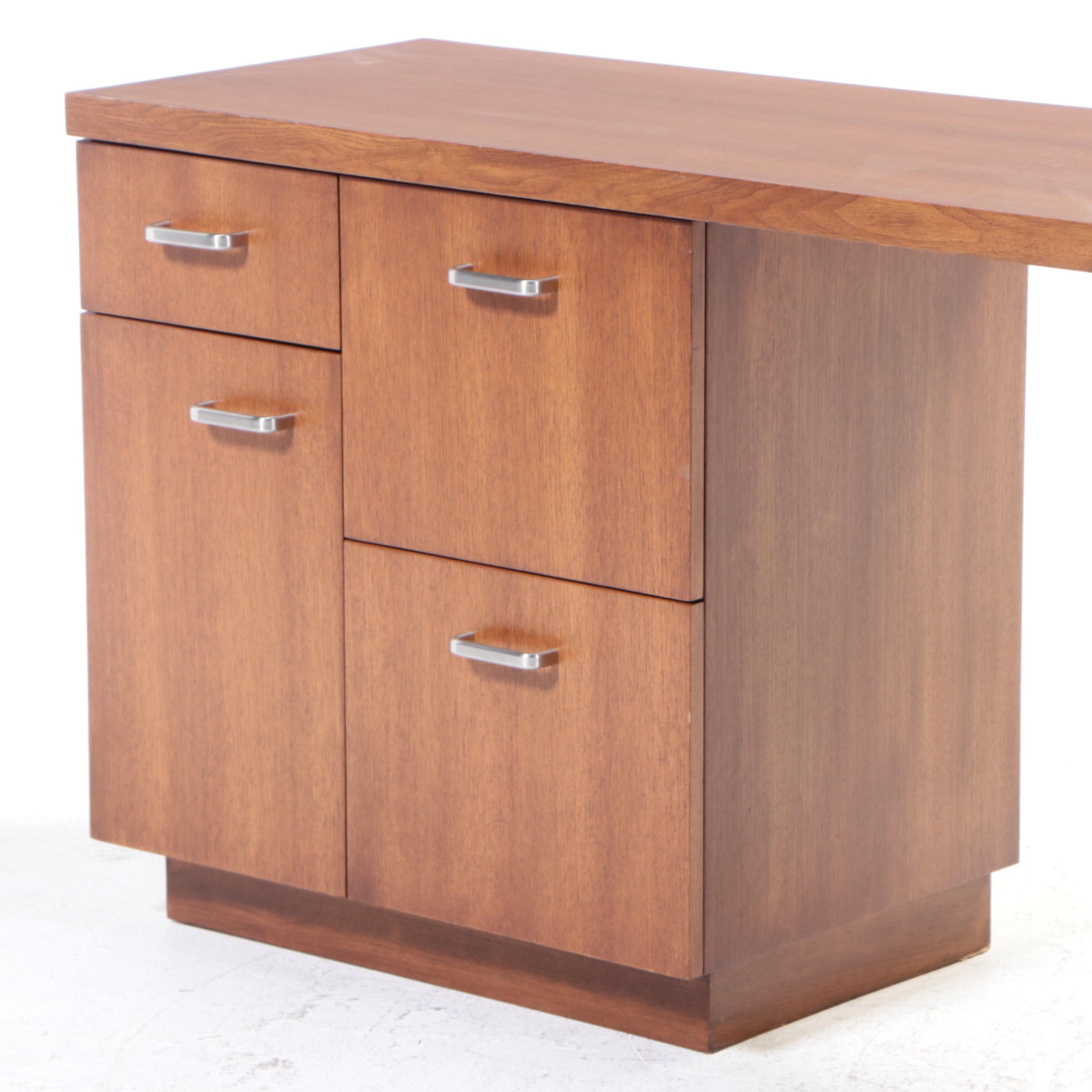 Custom-Made Modern Hardwood Office Credenza