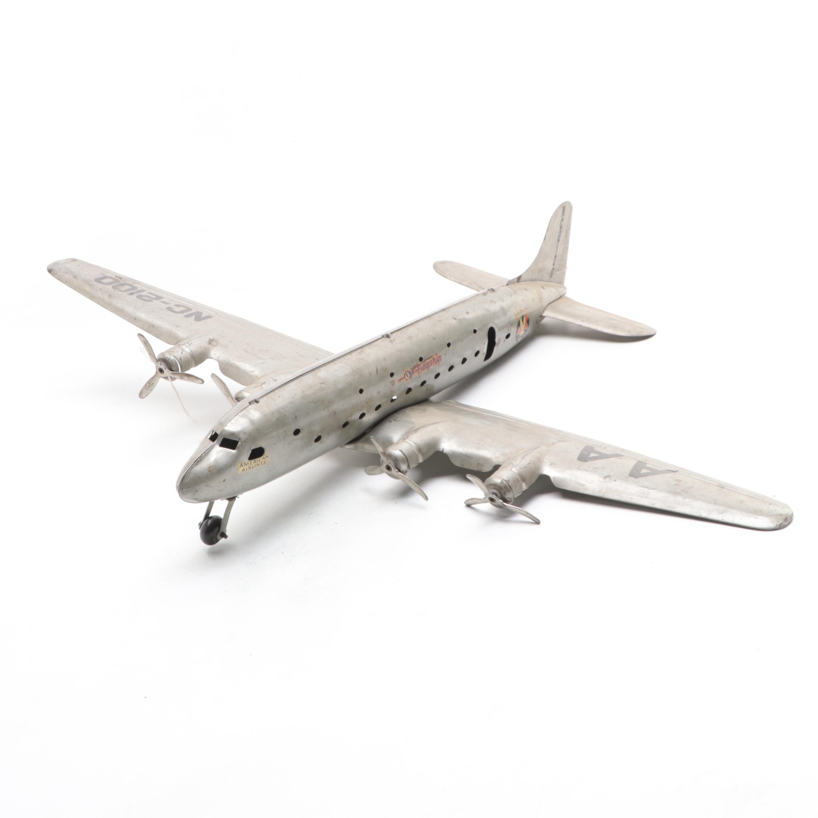 American Airlines "The Flagship" Metal Model Plane, Mid-20th Century