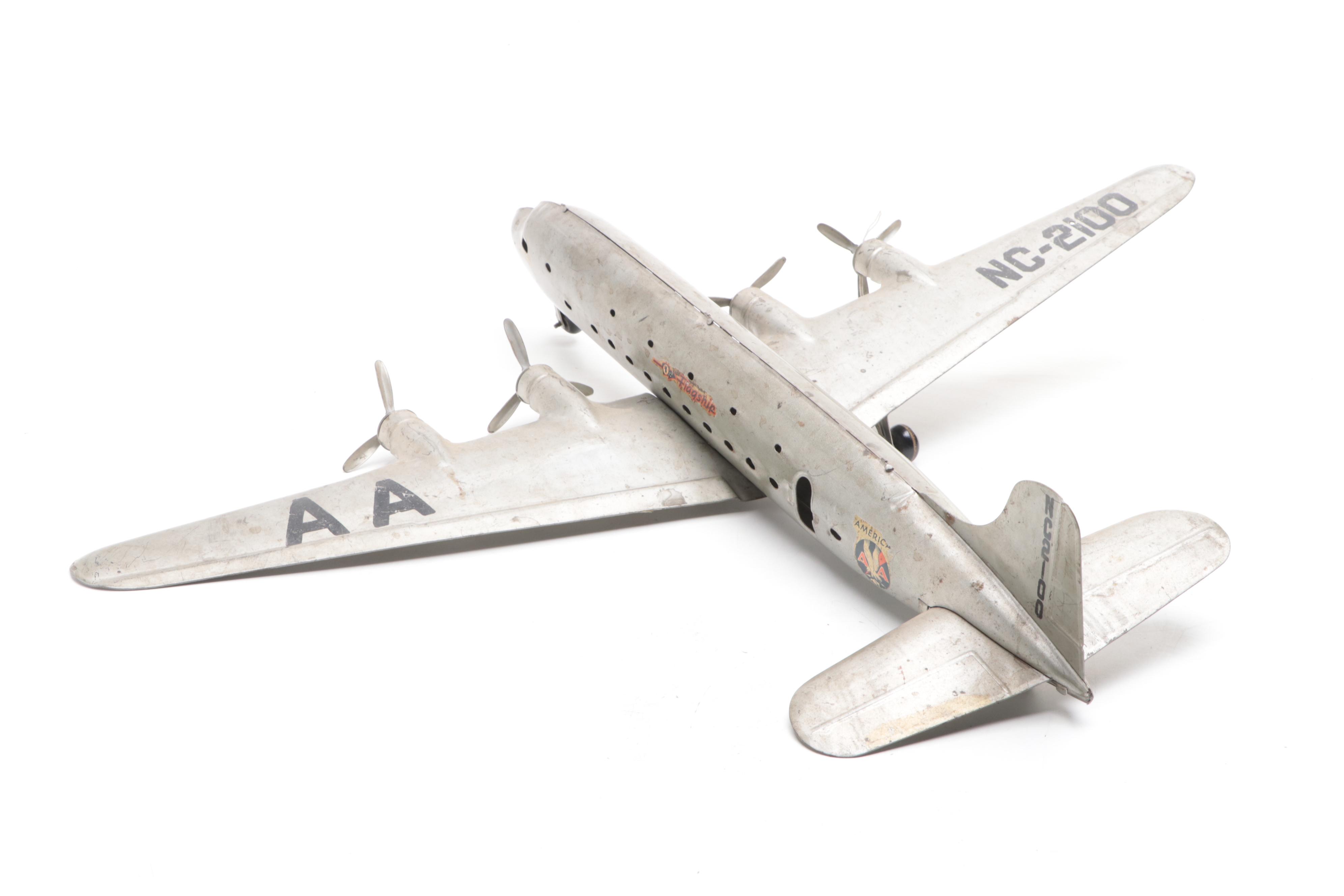 American Airlines "The Flagship" Metal Model Plane, Mid-20th Century