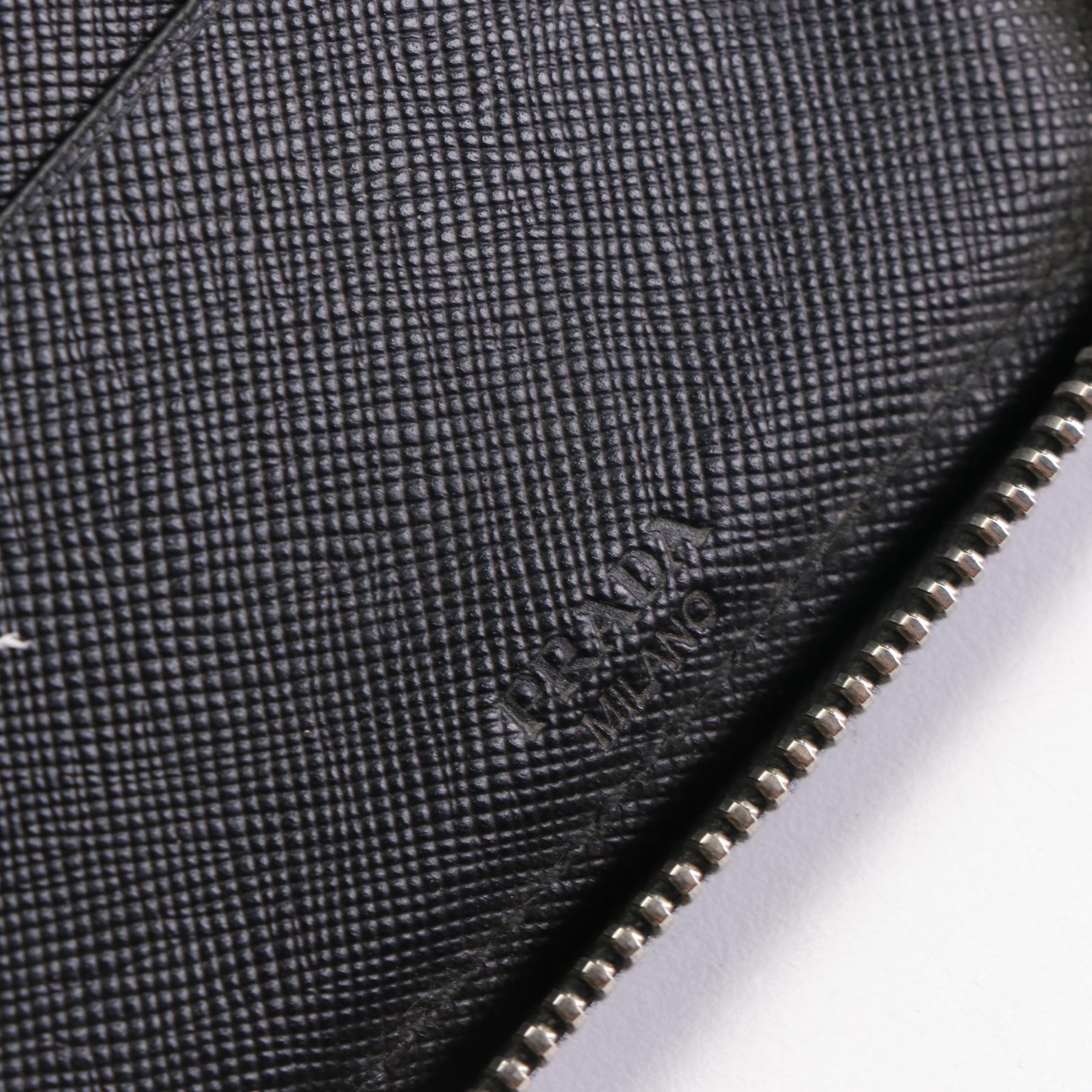 Prada Saffiano Leather Zip-Around Wallet