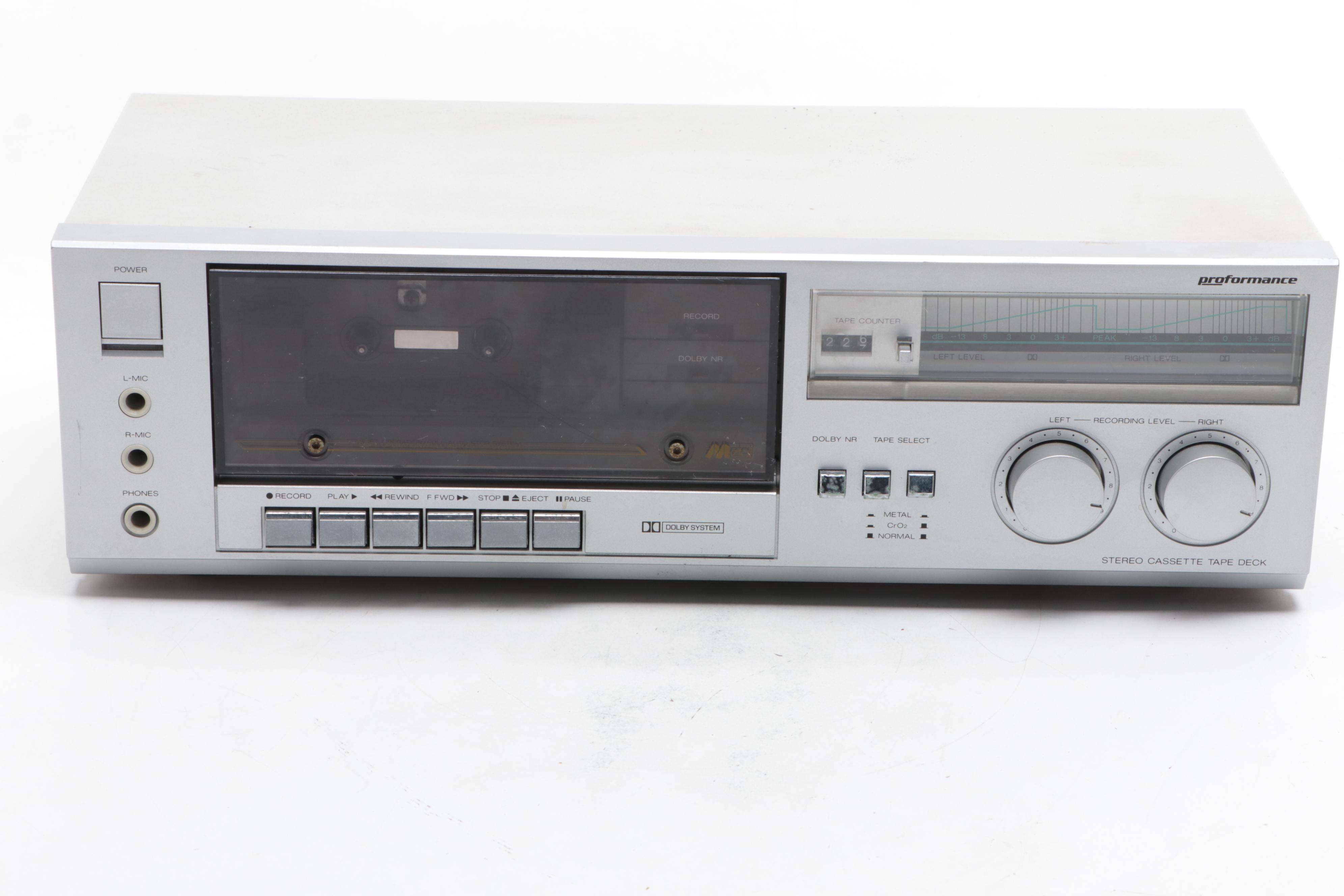 Technics 5 Disc CD Changer and Sears ProFormance Stereo Tape Deck