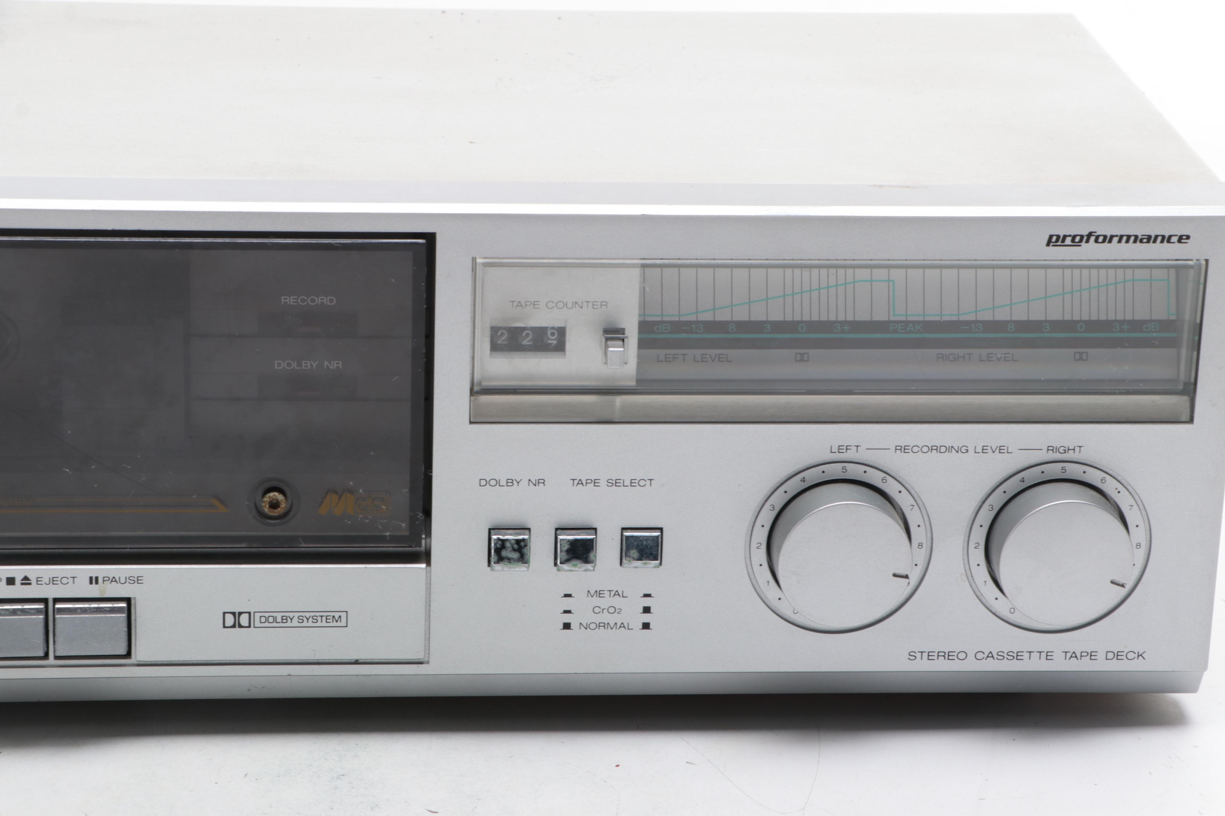 Technics 5 Disc CD Changer and Sears ProFormance Stereo Tape Deck