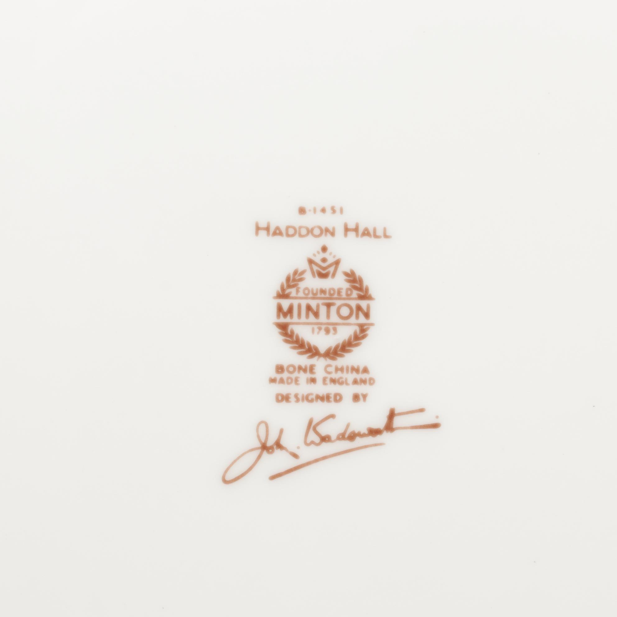 Minton "Haddon Hall" Bone China Dinnerware, 1948–2011