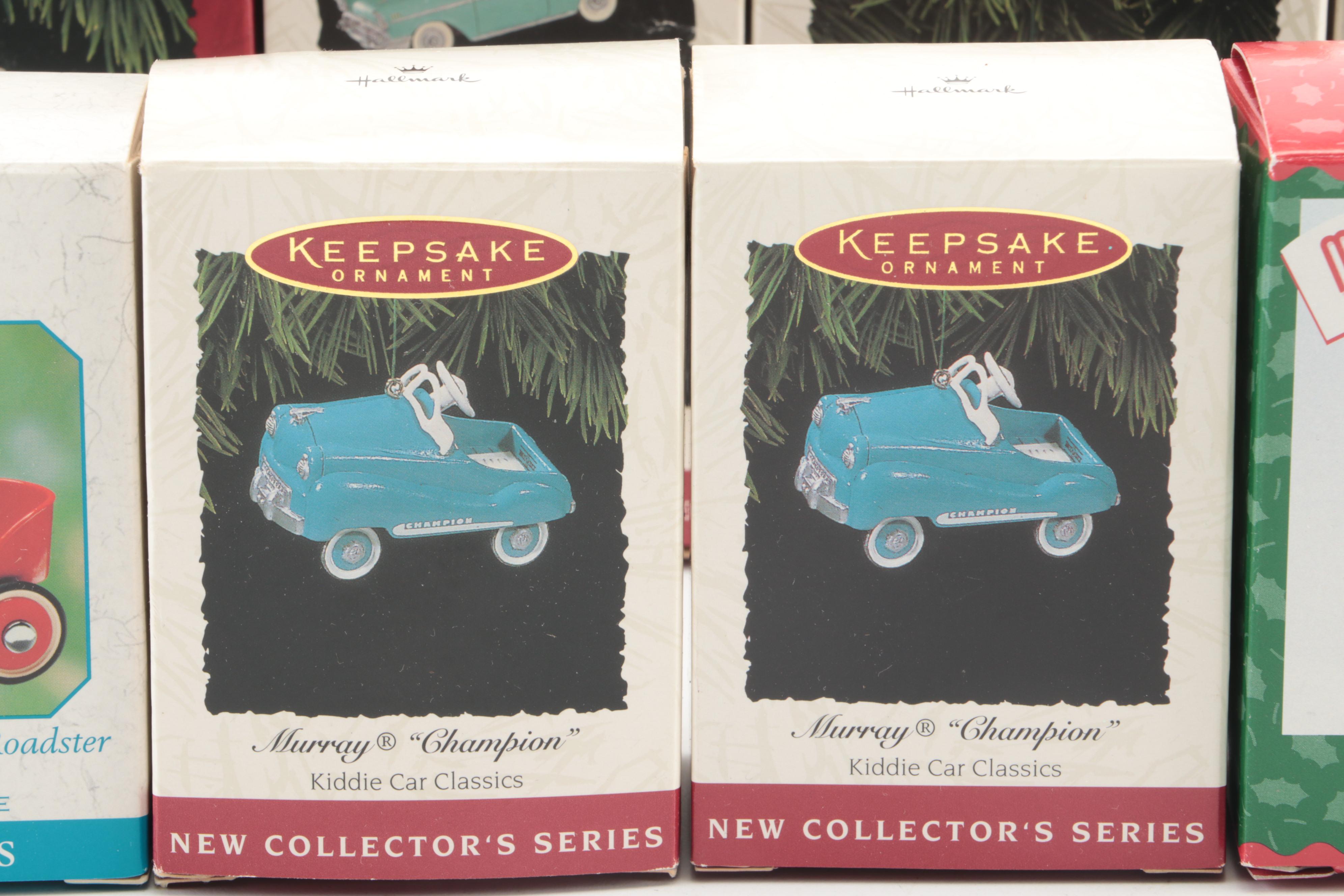 Hallmark Ornaments with Kiddie Car Classics, Disney and Others