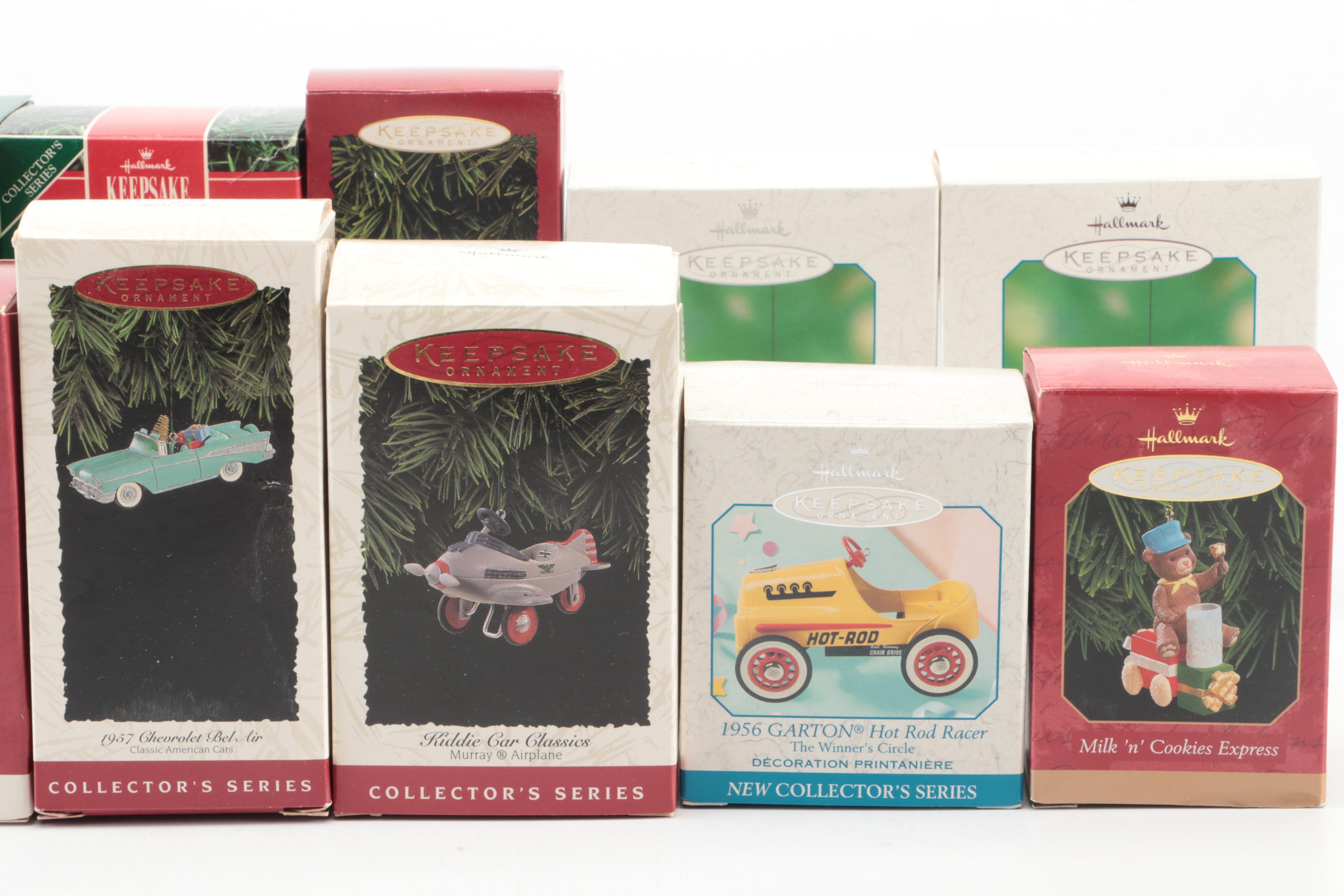 Hallmark Ornaments with Kiddie Car Classics, Disney and Others