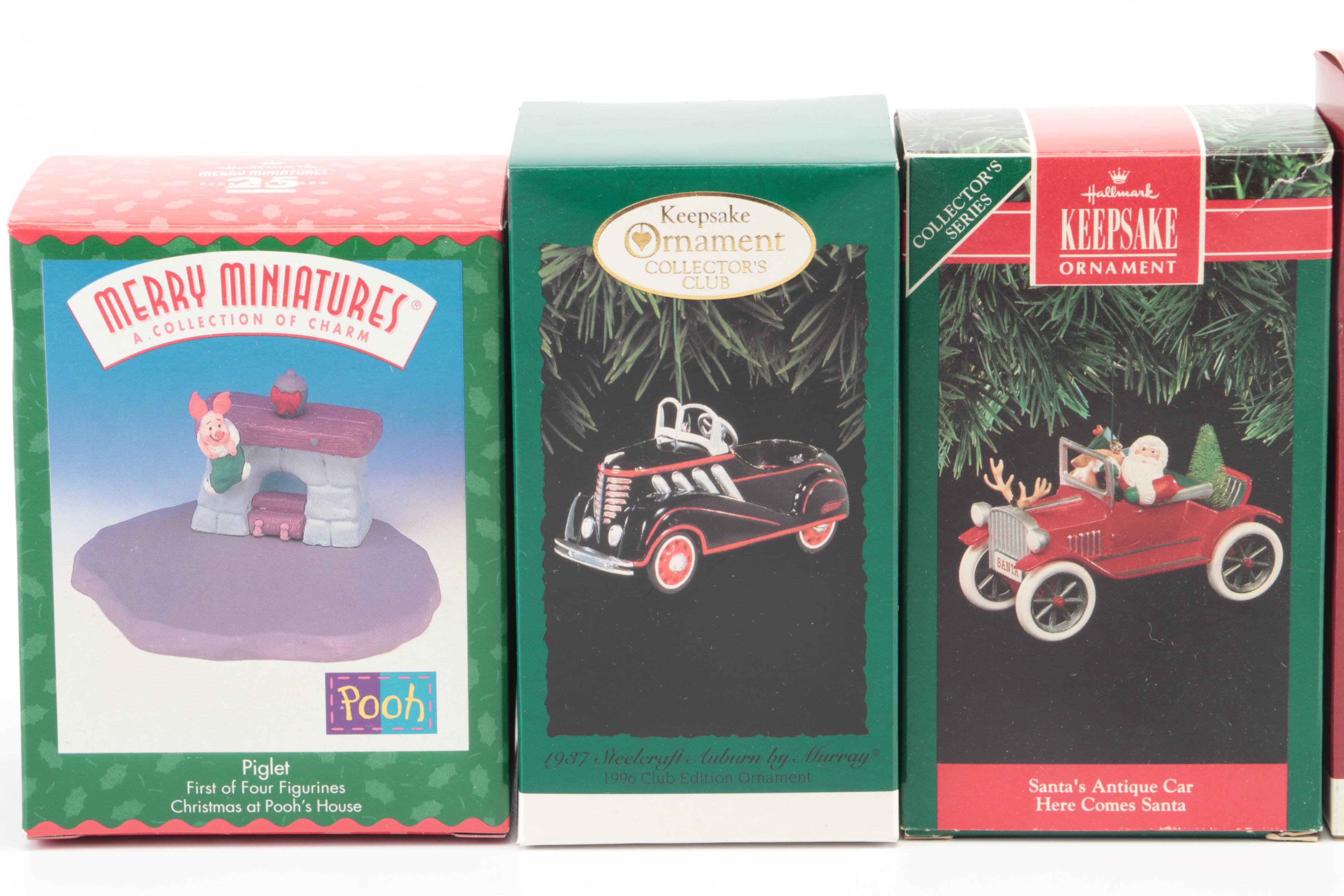 Hallmark Ornaments with Kiddie Car Classics, Disney and Others