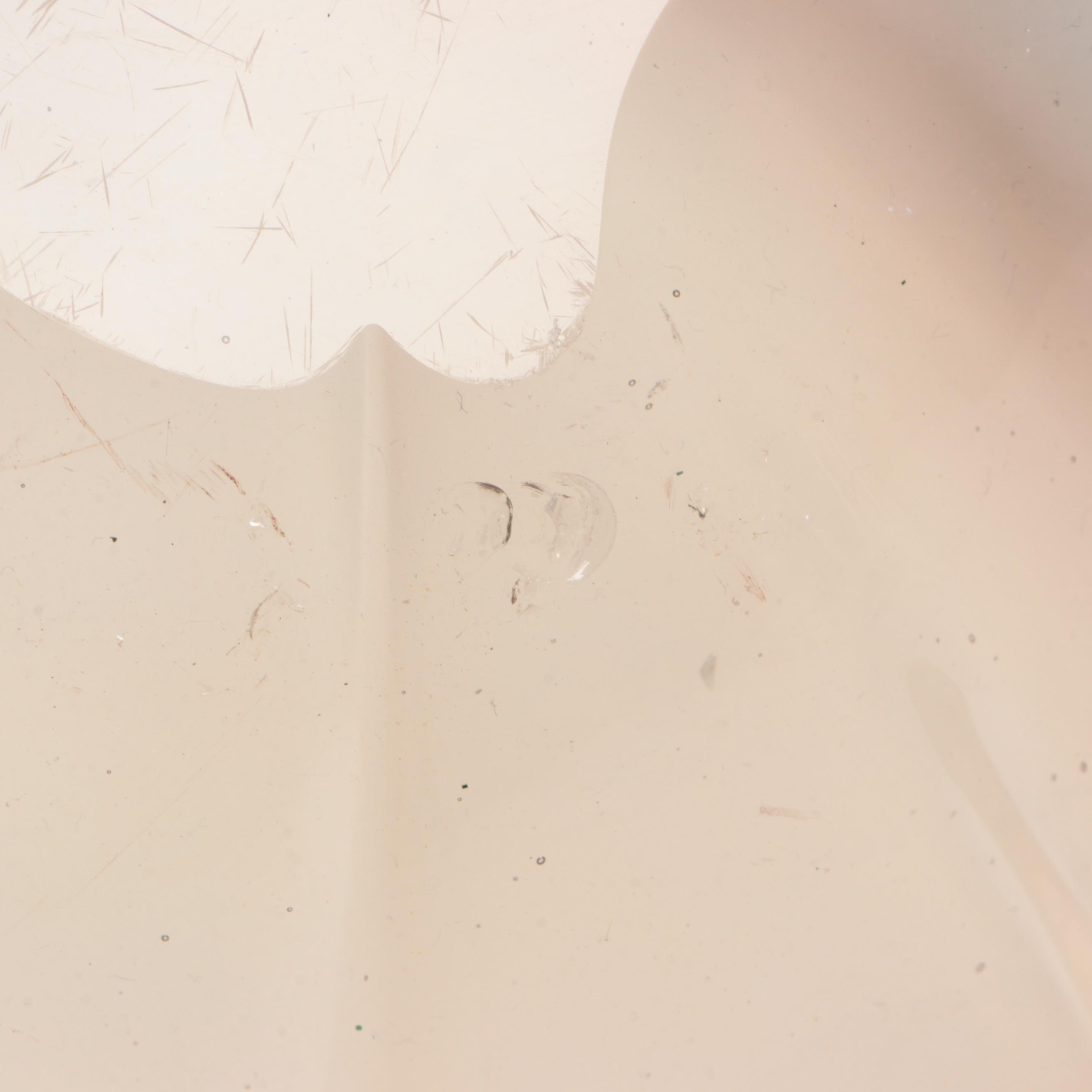 Art Glass Bowl with Fringe Studio Butterfly Motif Glass Vase EBTH