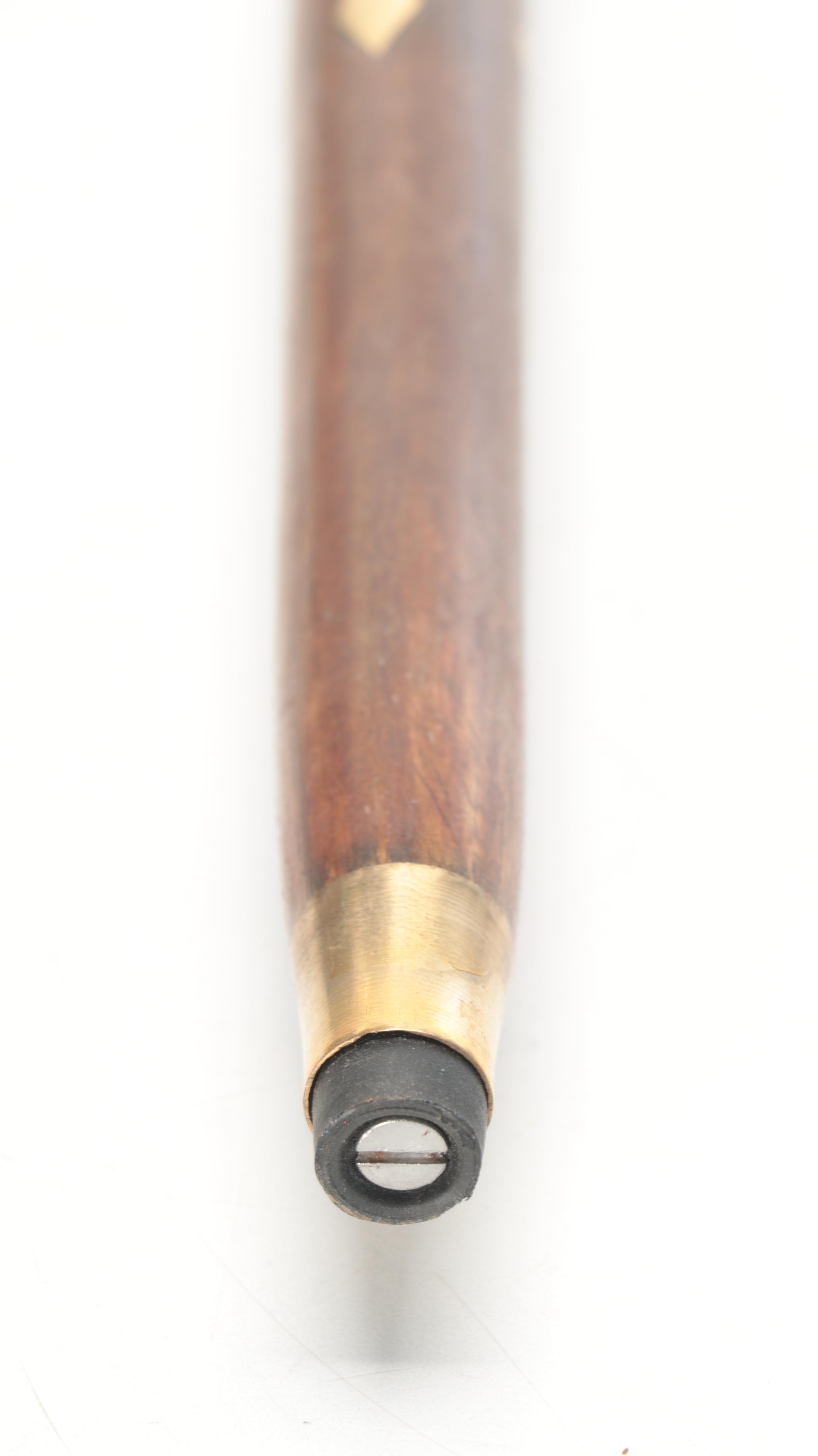 Brass Inlaid Wood Dagger Cane