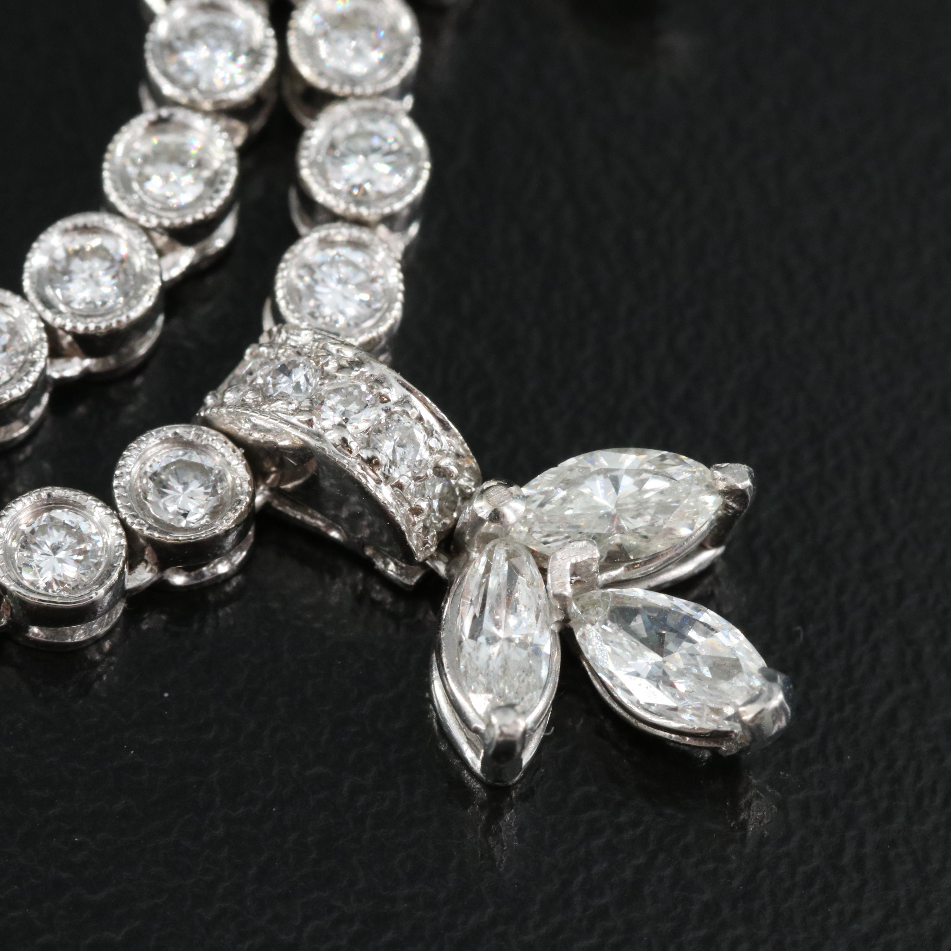18K 10.61 CTW Diamond Garland Necklace with 14K Accents