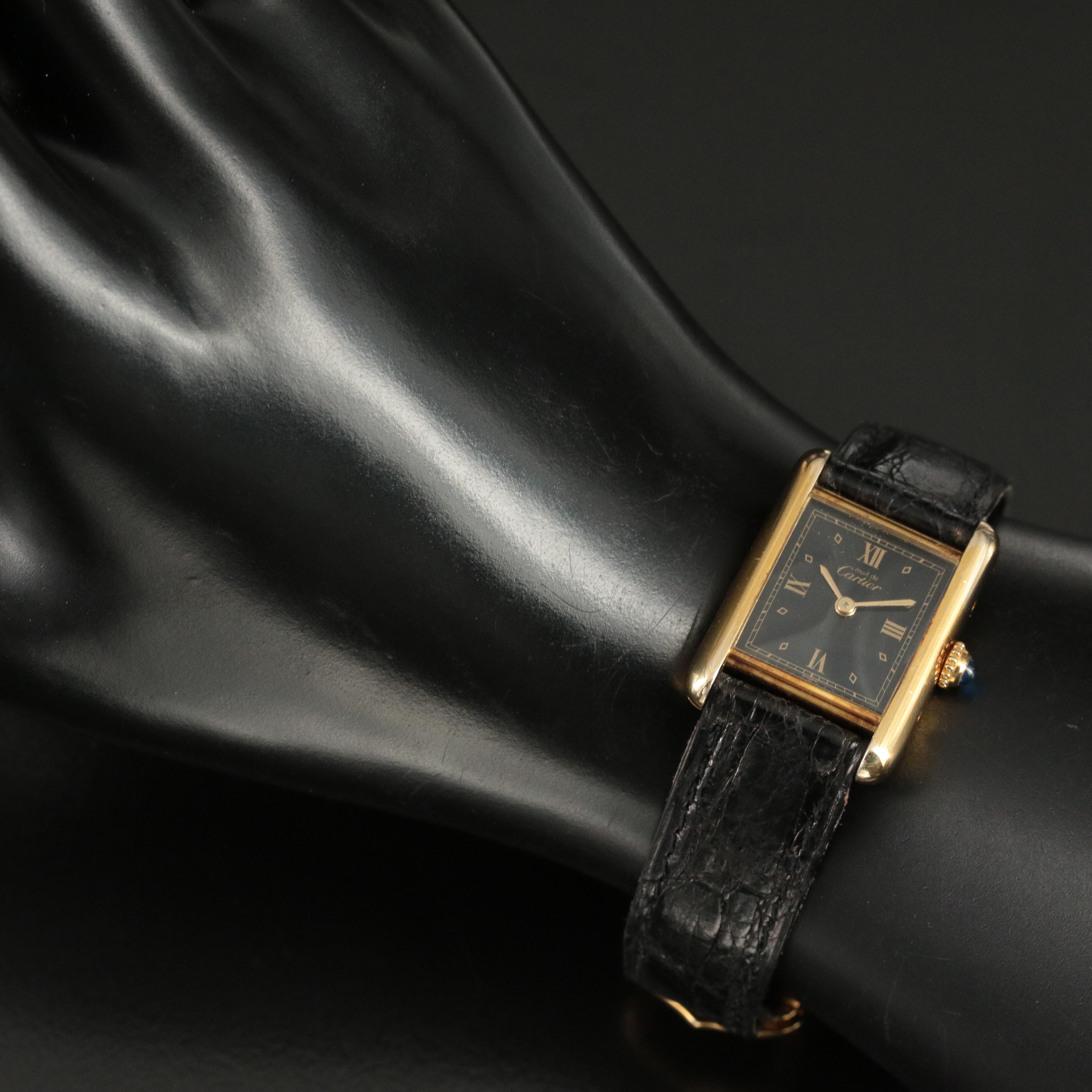 Cartier must de Cartier Vermeil Tank Quartz Watch