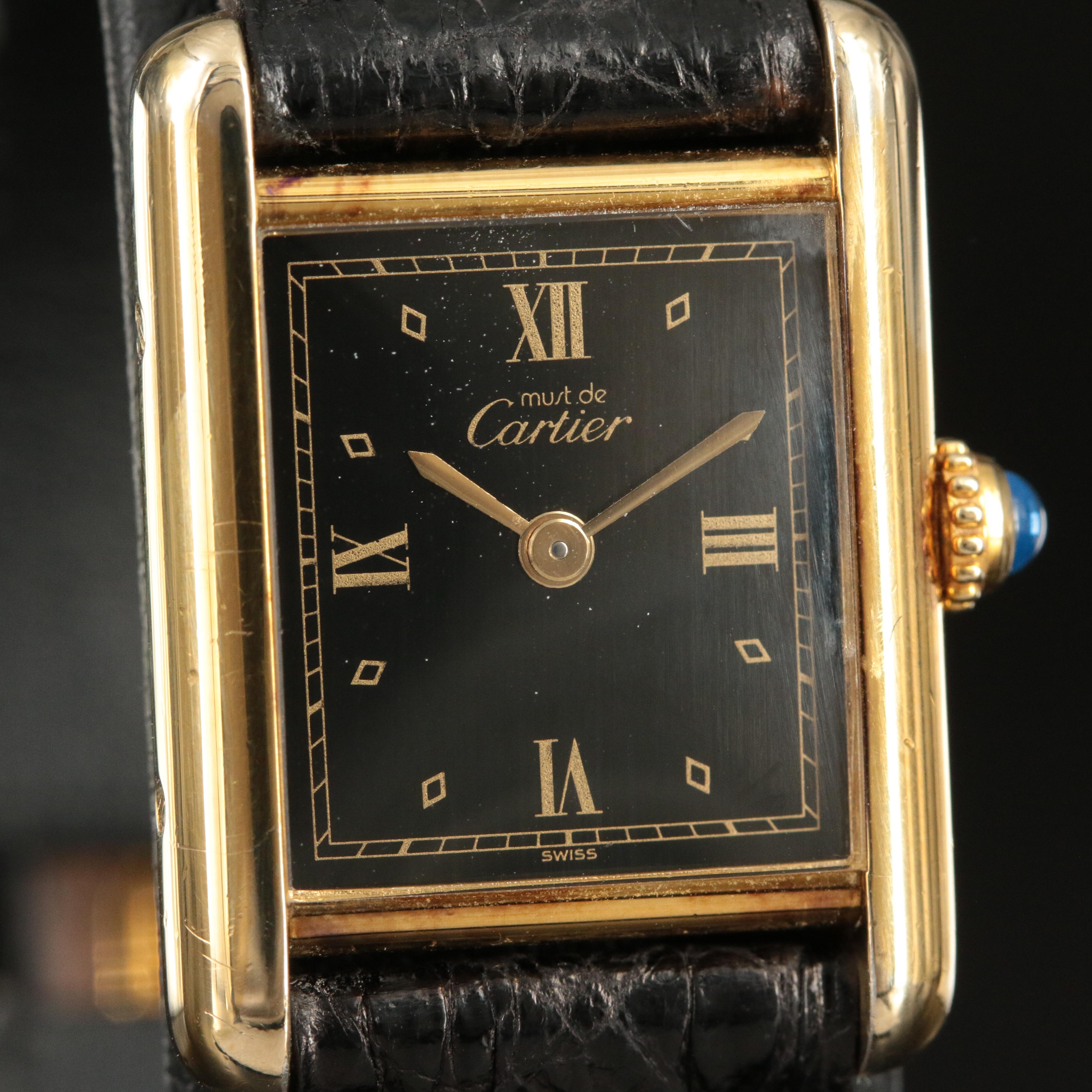 Cartier must de Cartier Vermeil Tank Quartz Watch