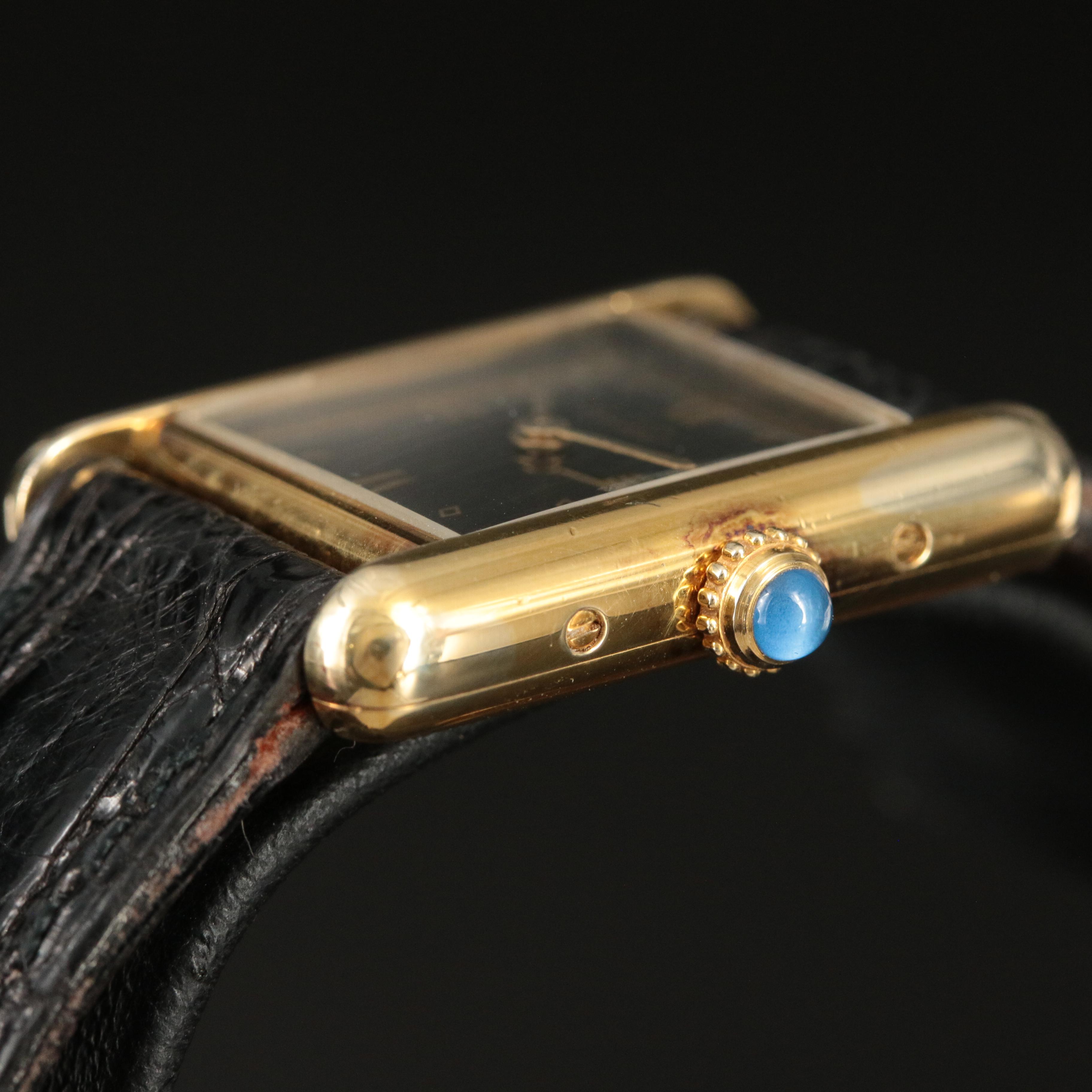 Cartier must de Cartier Vermeil Tank Quartz Watch