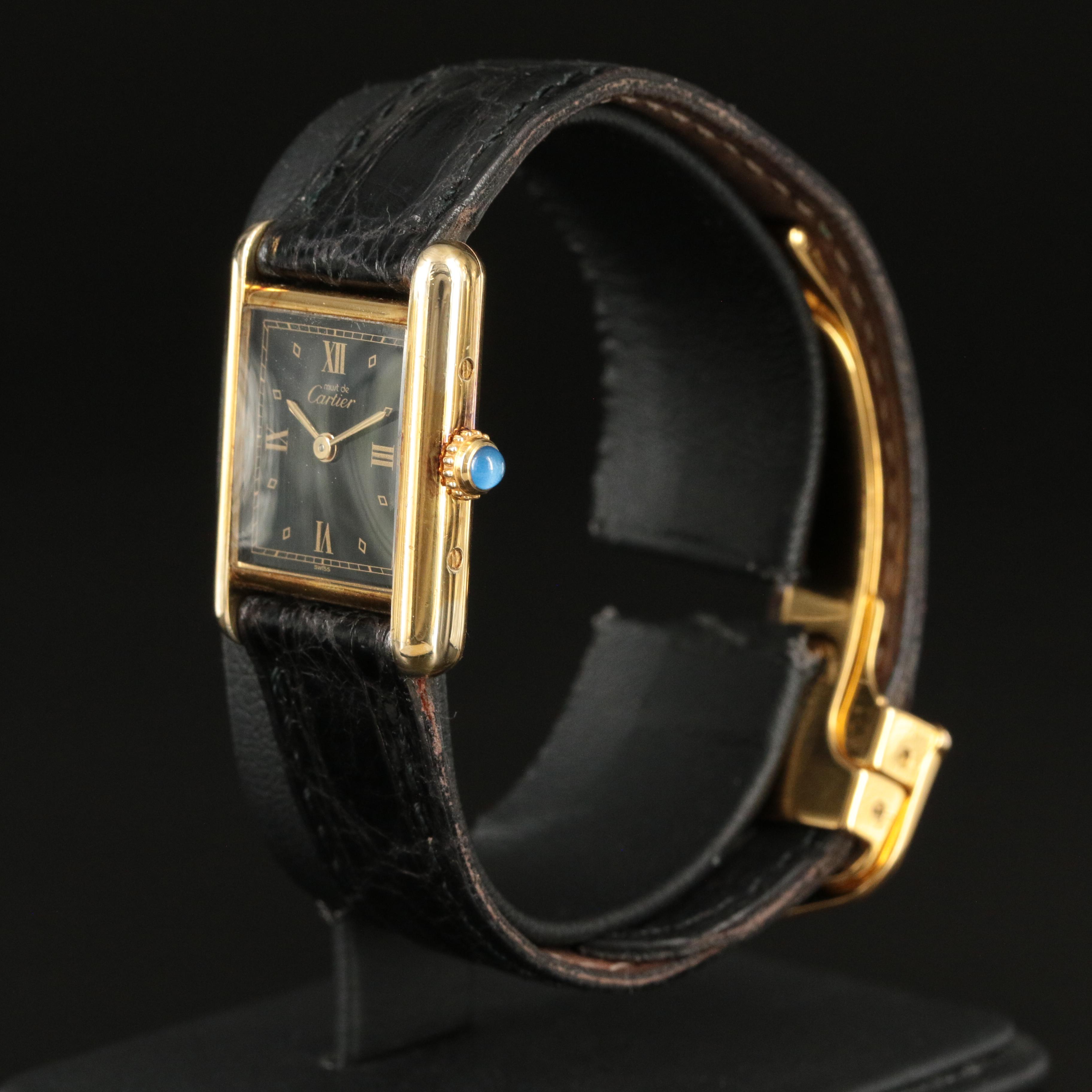 Cartier must de Cartier Vermeil Tank Quartz Watch