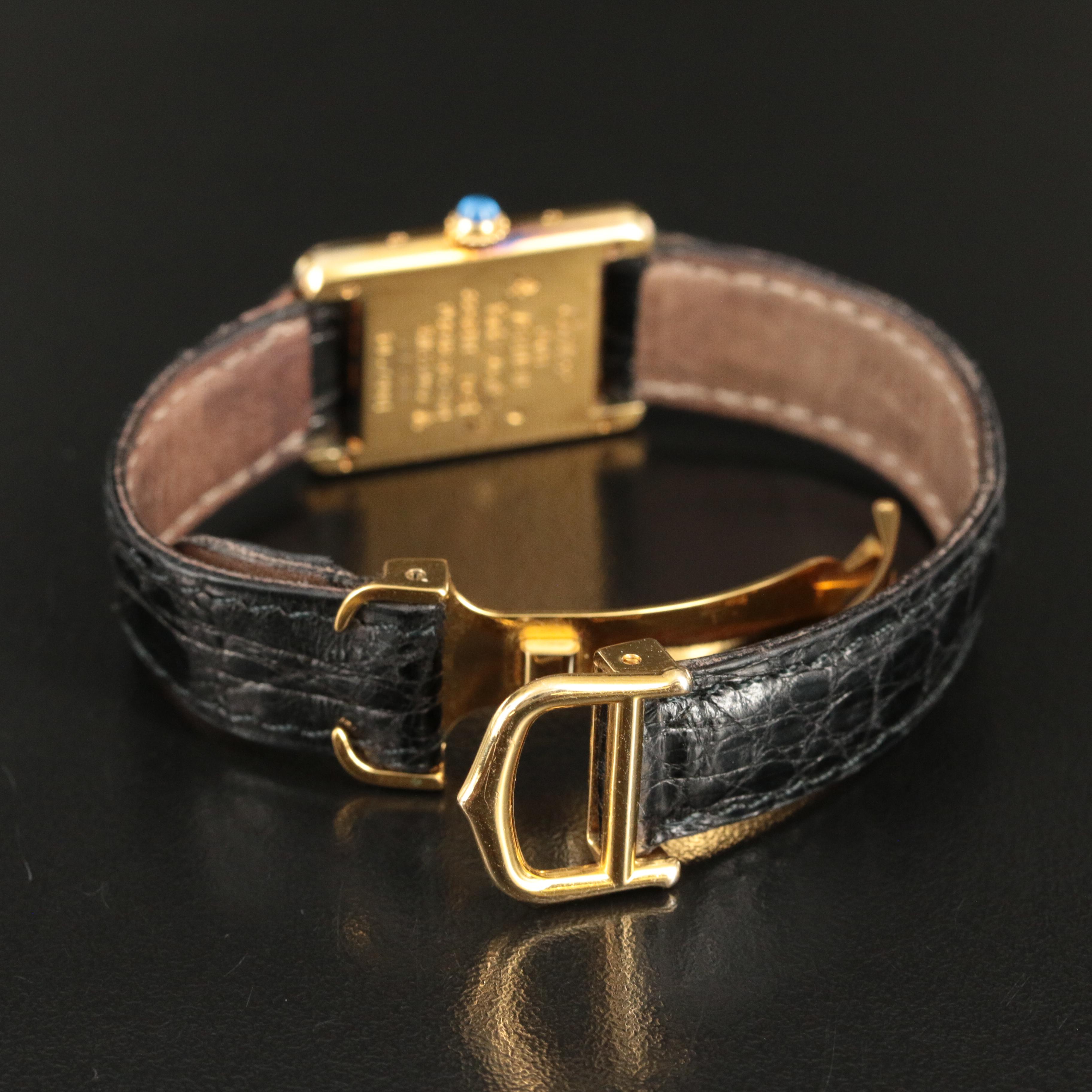 Cartier must de Cartier Vermeil Tank Quartz Watch