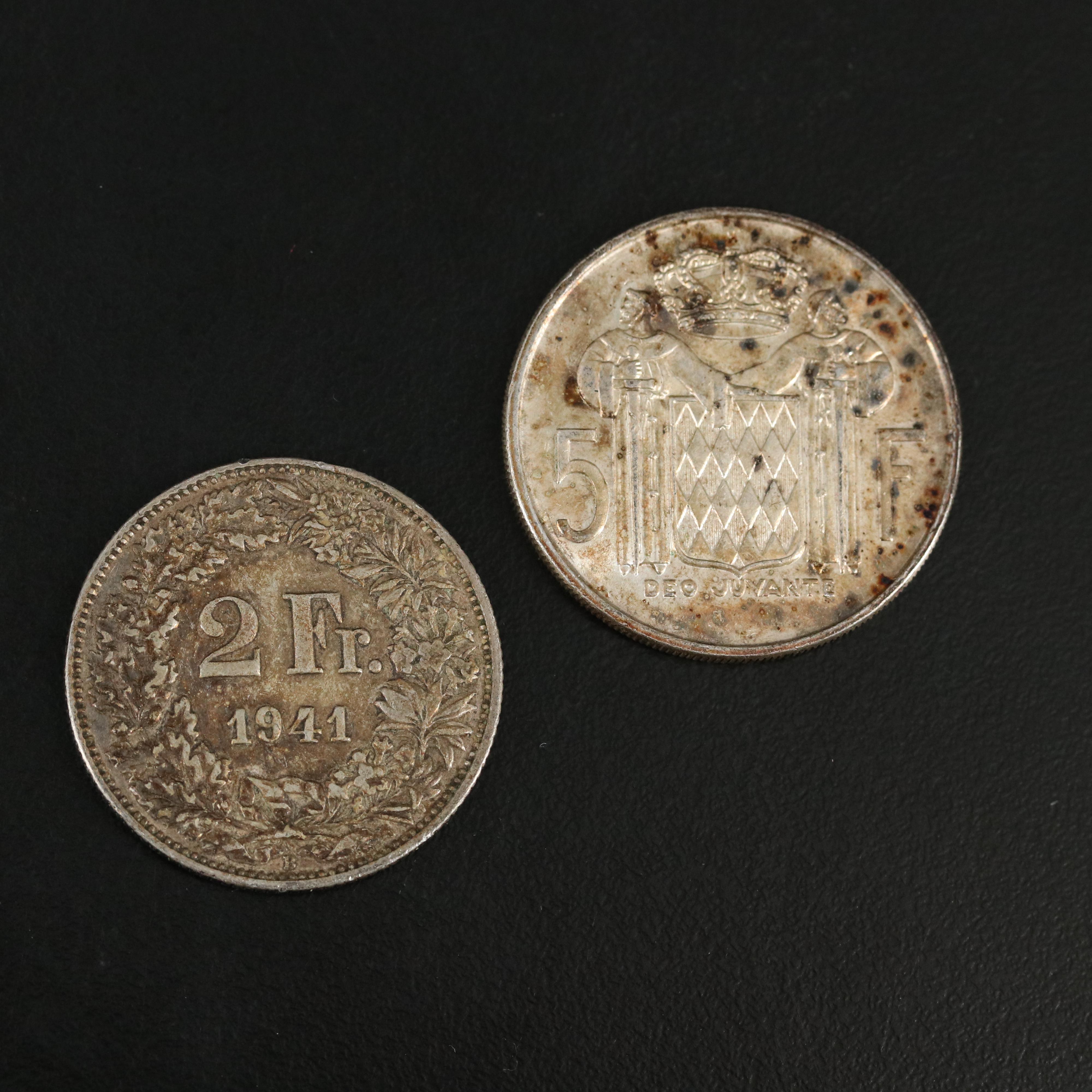 Seven Antique German Silver Coins and More