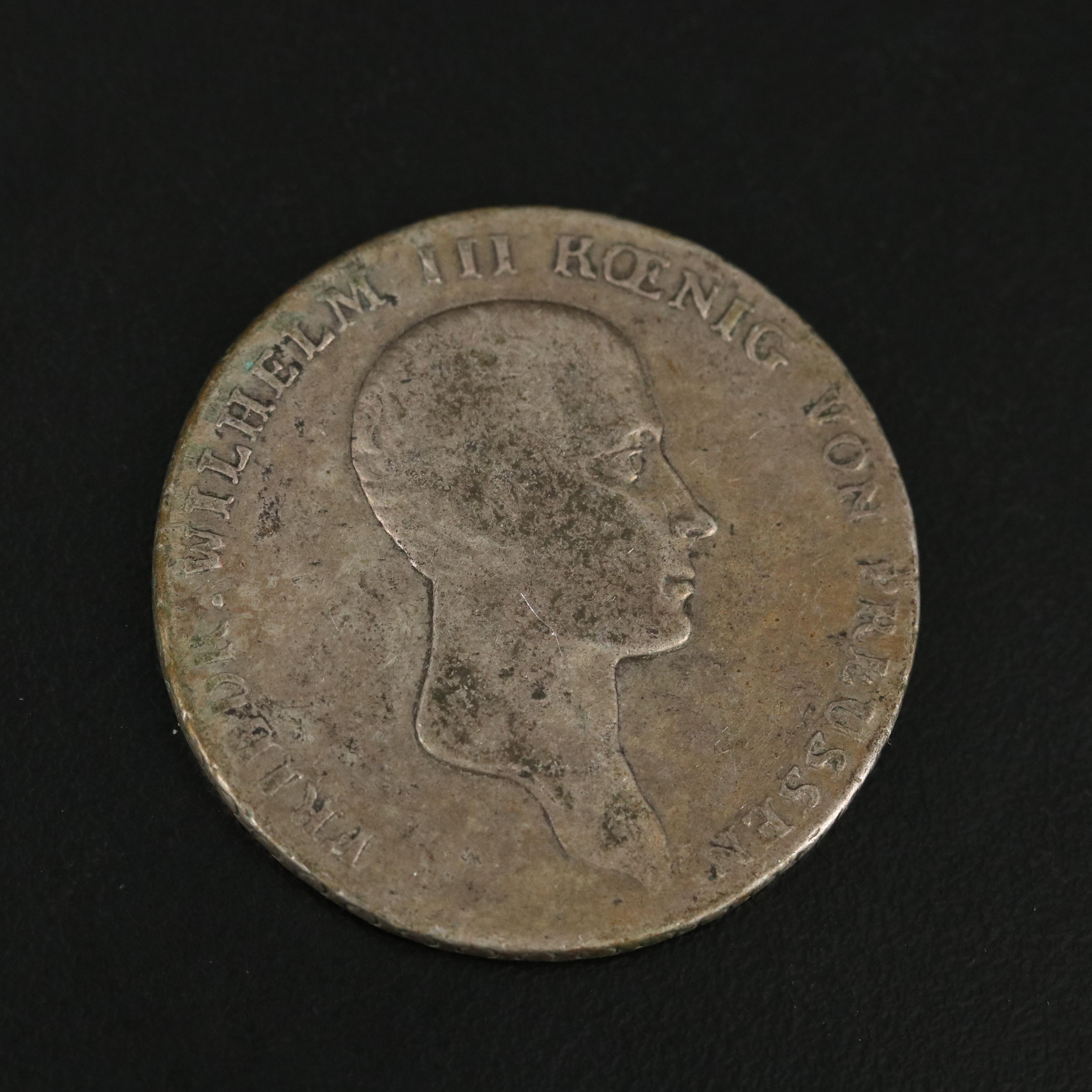 Seven Antique German Silver Coins and More