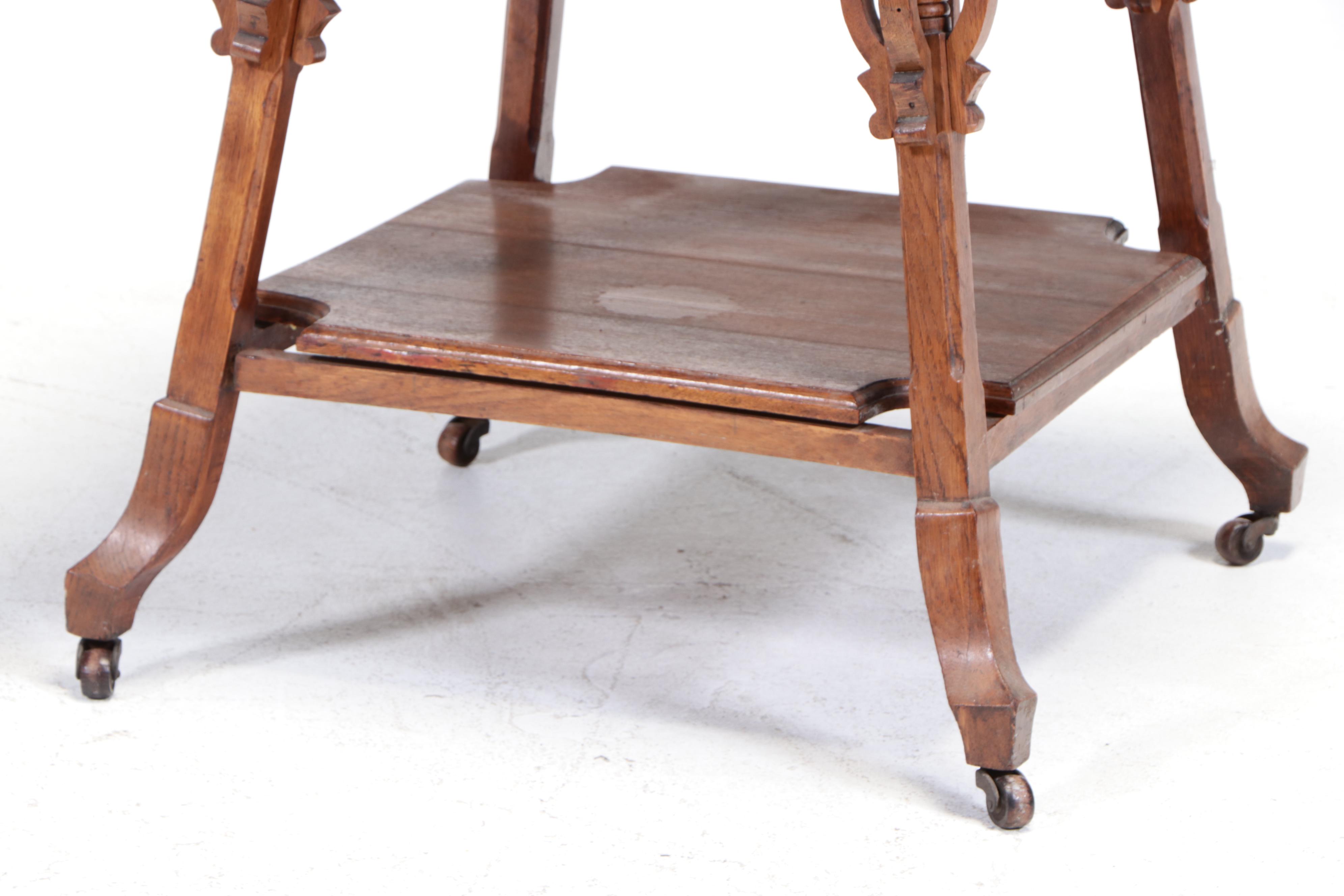 Late Victorian Oak Two-Tier Parlor Table, circa 1900