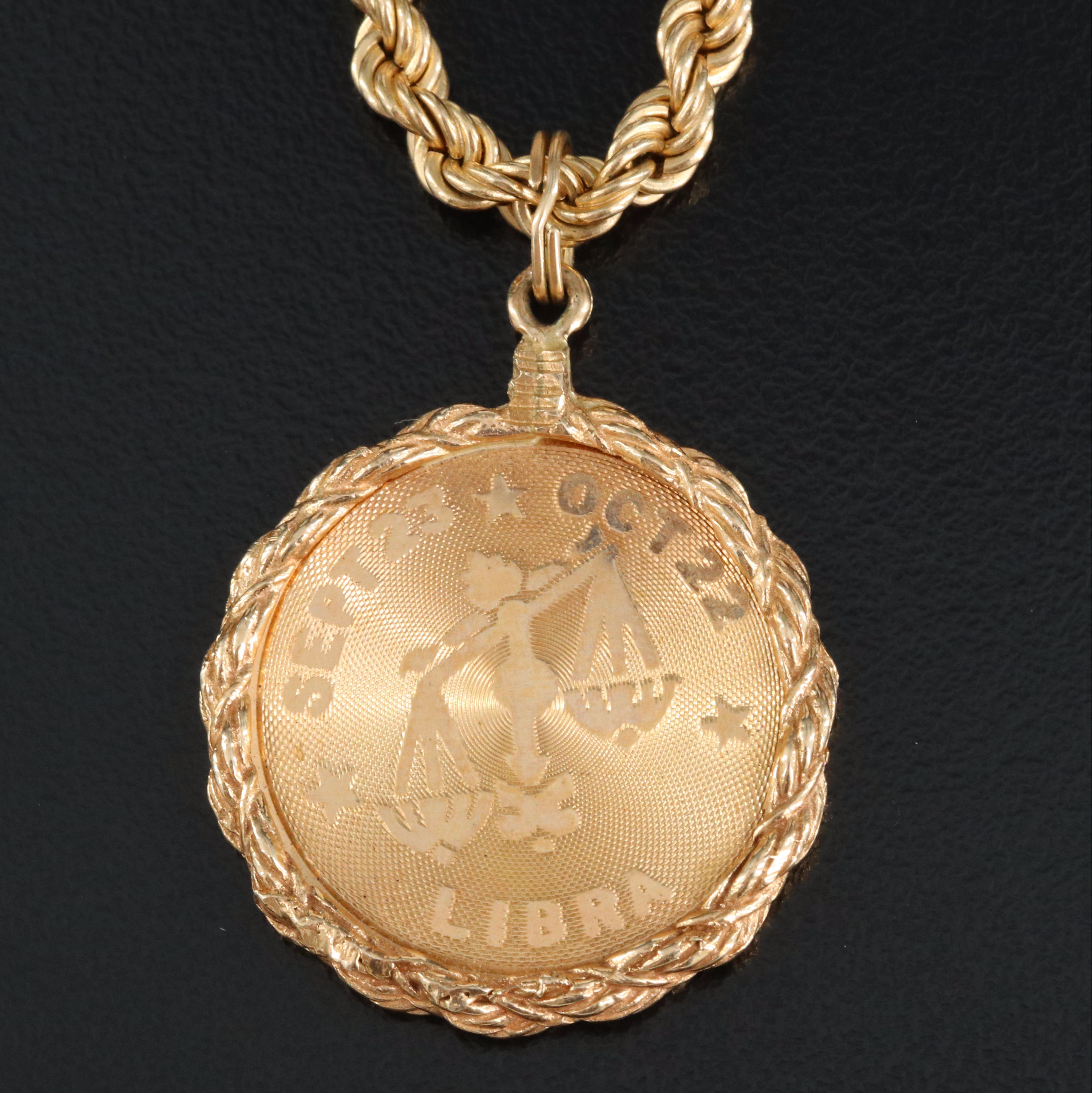 14K Libra Necklace
