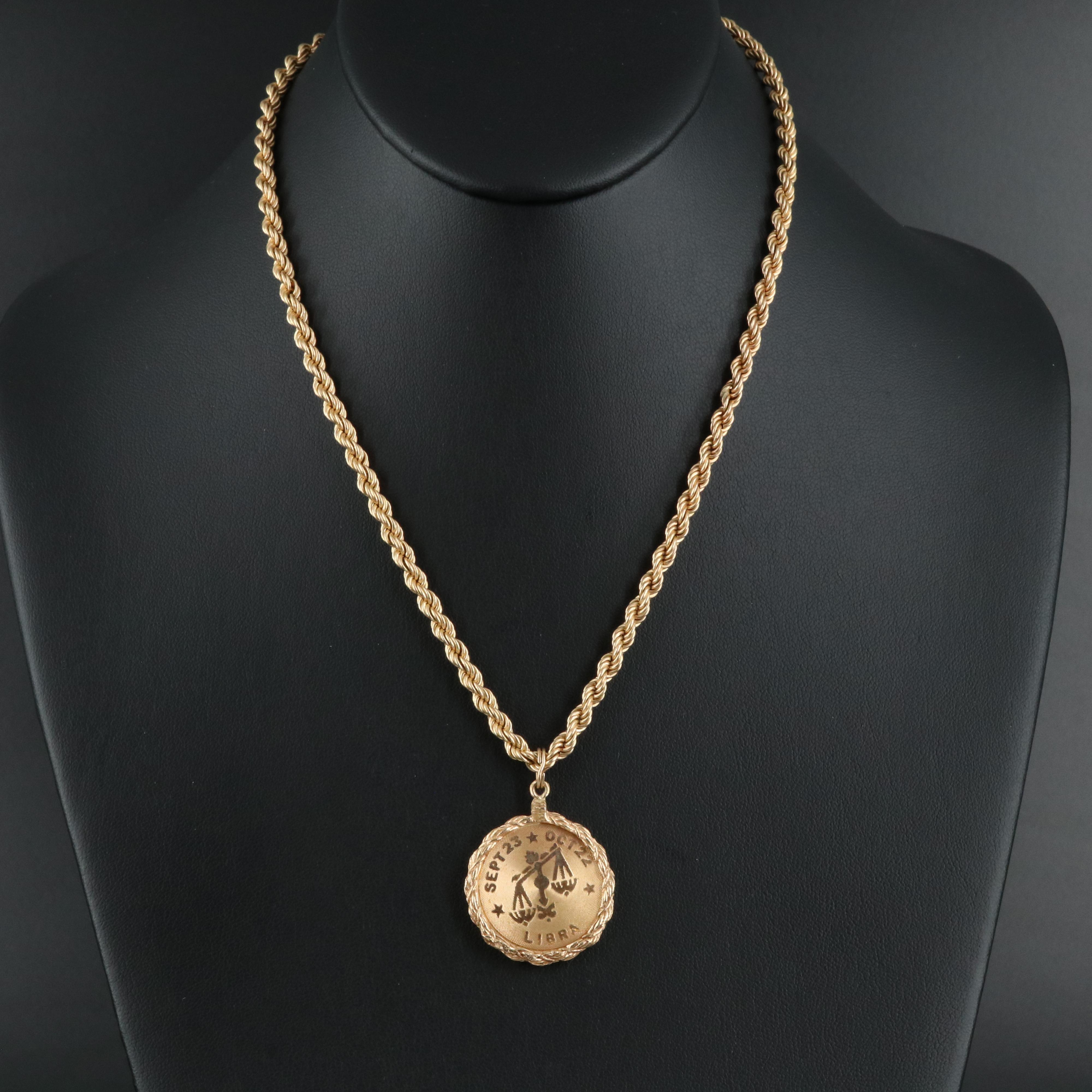 14K Libra Necklace
