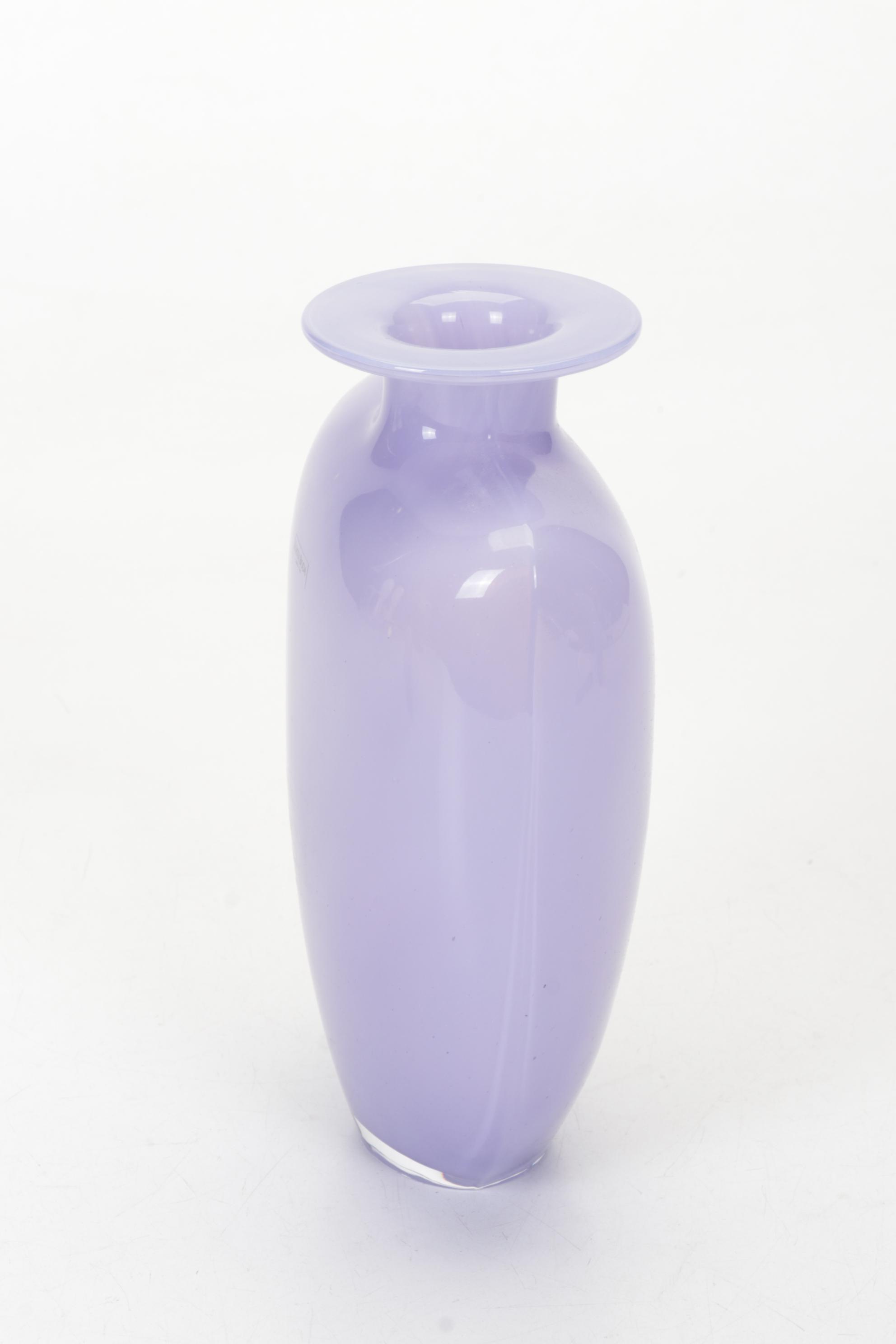 Kjell Engman for Kosta Boda Lavender Art Glass Vases