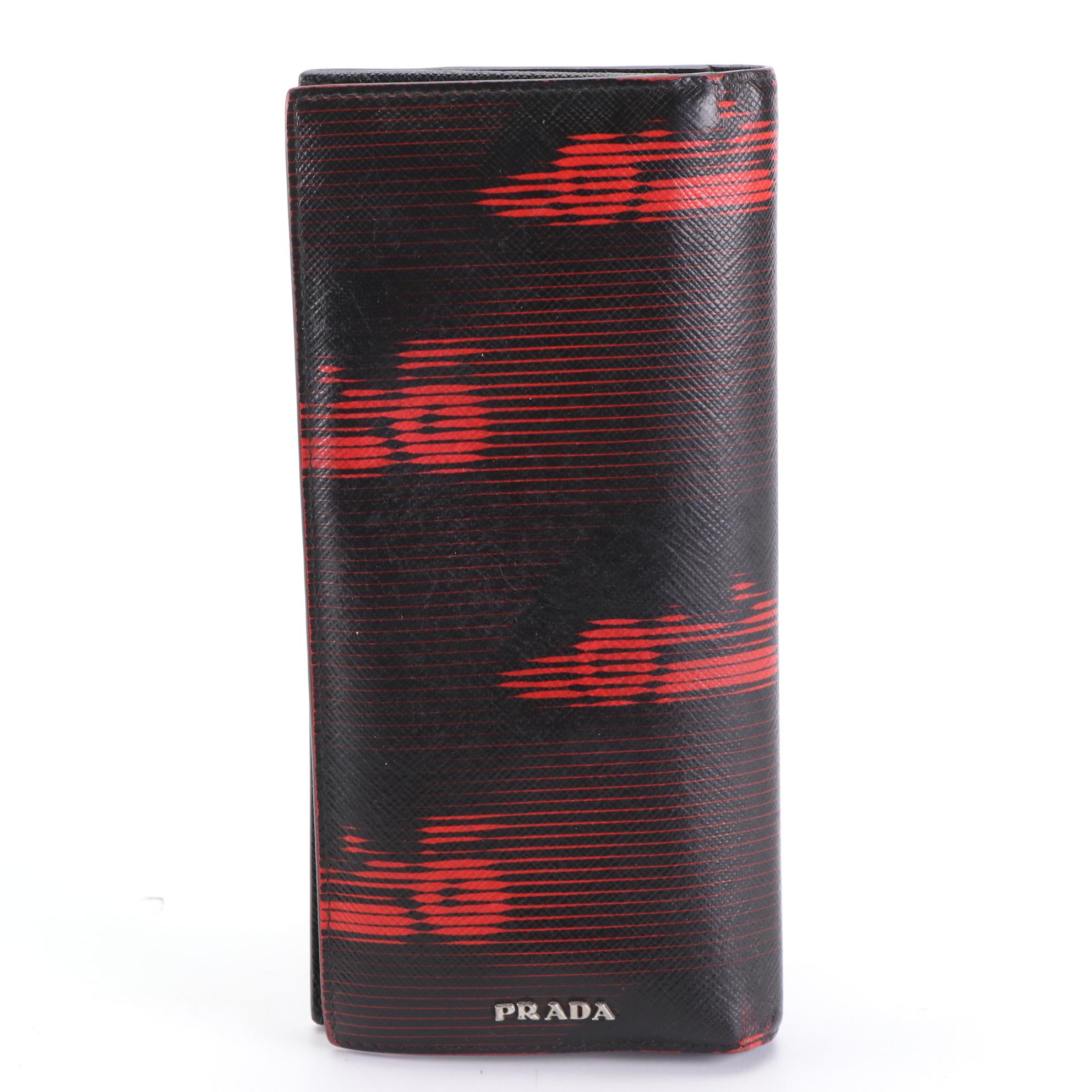 Prada Long Wallet in Saffiano Leather with Box