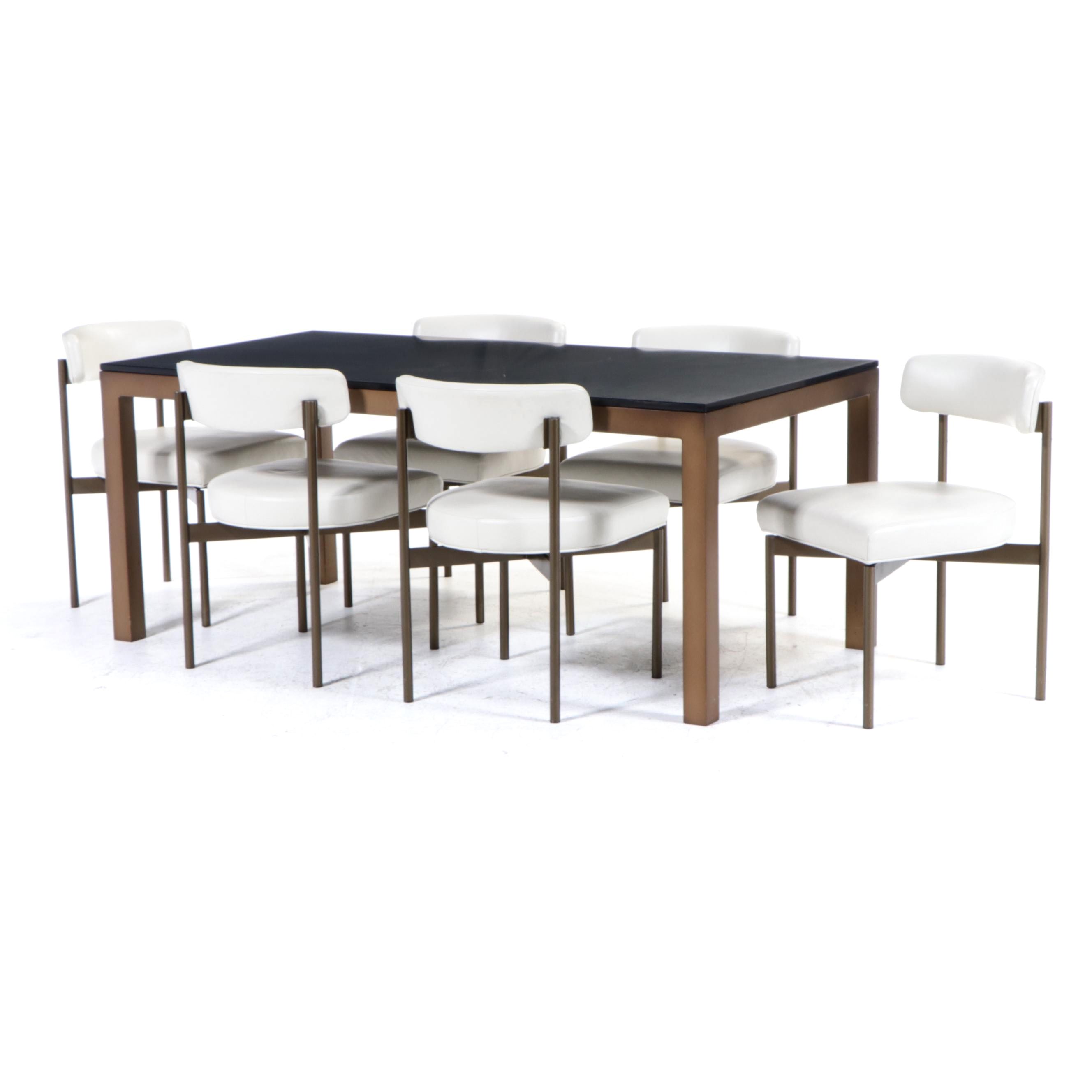 Mitchell Gold+Bob Williams "Essential Parsons" Dining Table & Six "Remy" Chairs