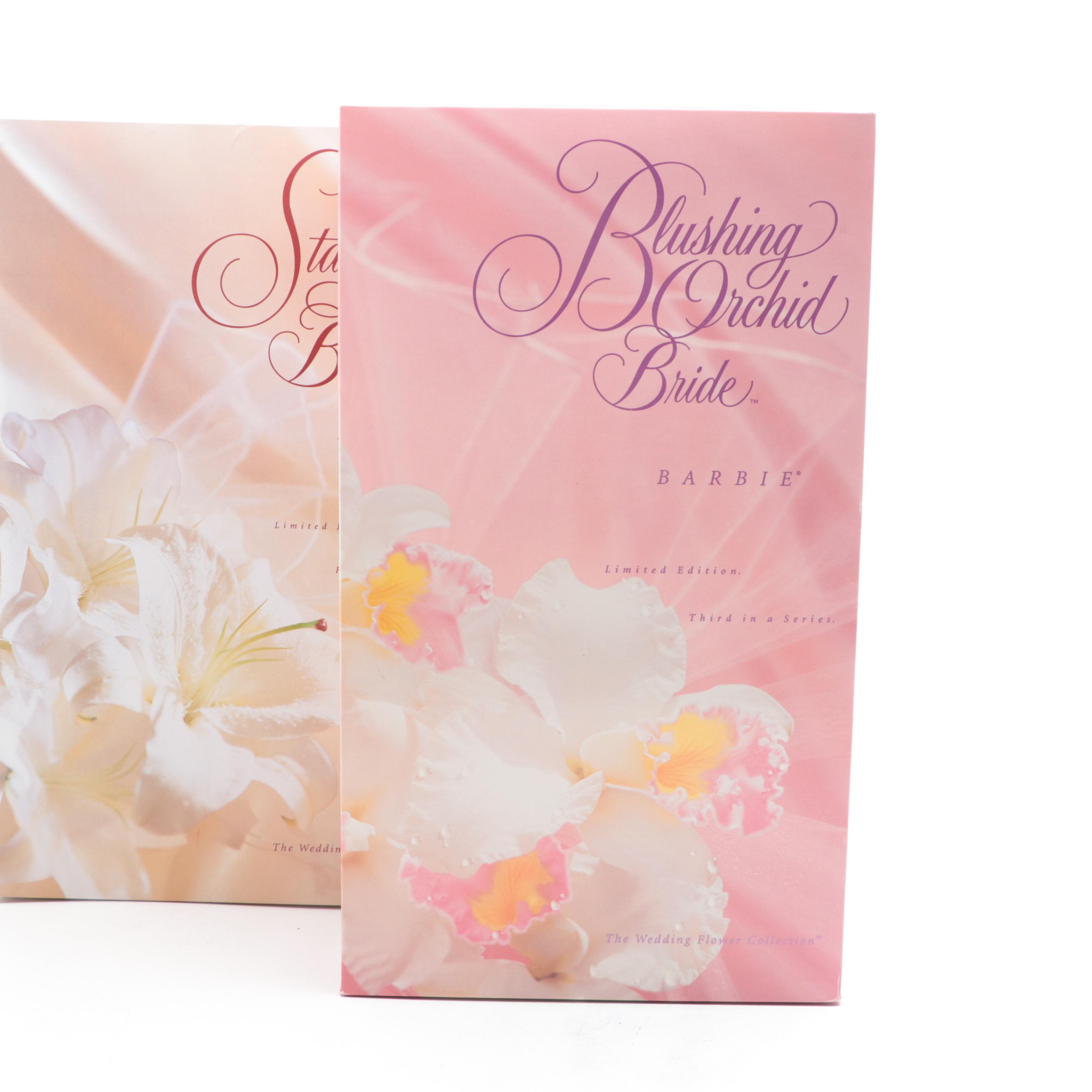 Mattel "Star Lily", "Blushing Orchid", and "Romantic Rose Bride" Barbie Dolls