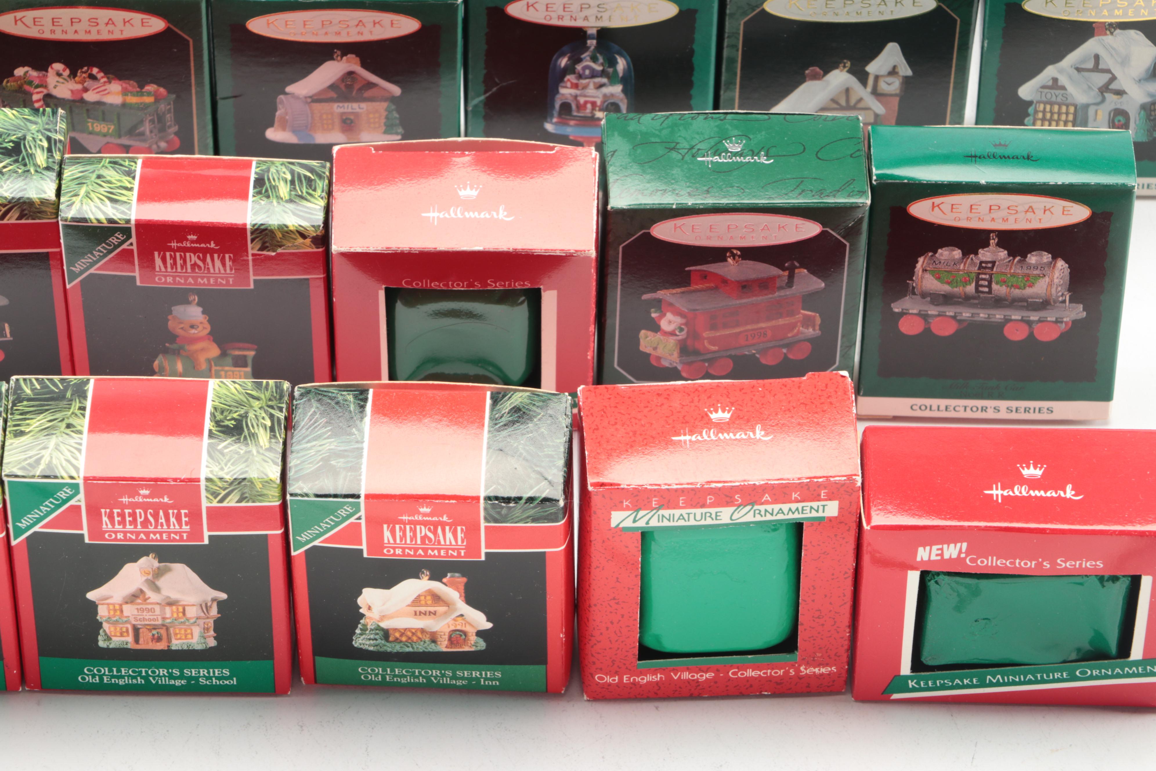 Hallmark Keepsake Christmas Ornaments, Holiday Express Miniature Tree Base, More