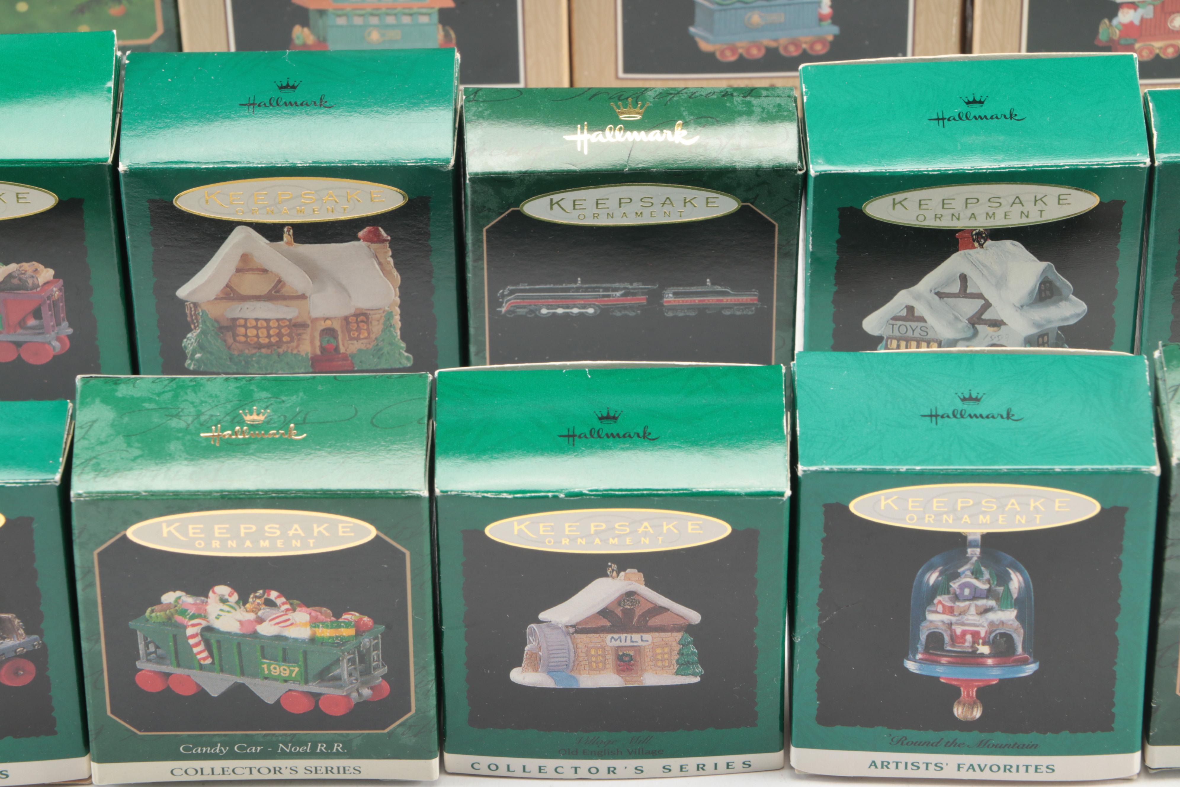 Hallmark Keepsake Christmas Ornaments, Holiday Express Miniature Tree Base, More