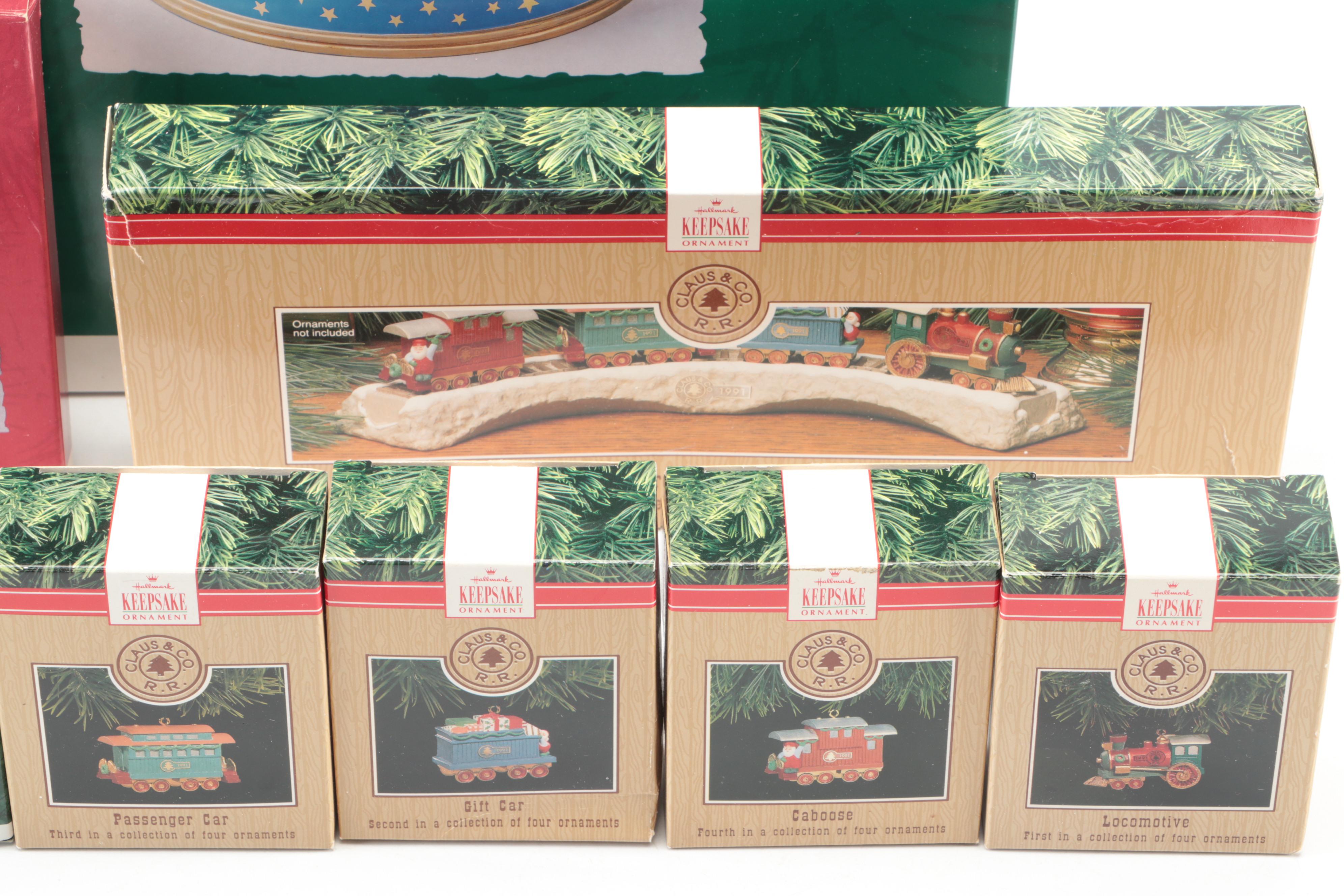 Hallmark Keepsake Christmas Ornaments, Holiday Express Miniature Tree Base, More