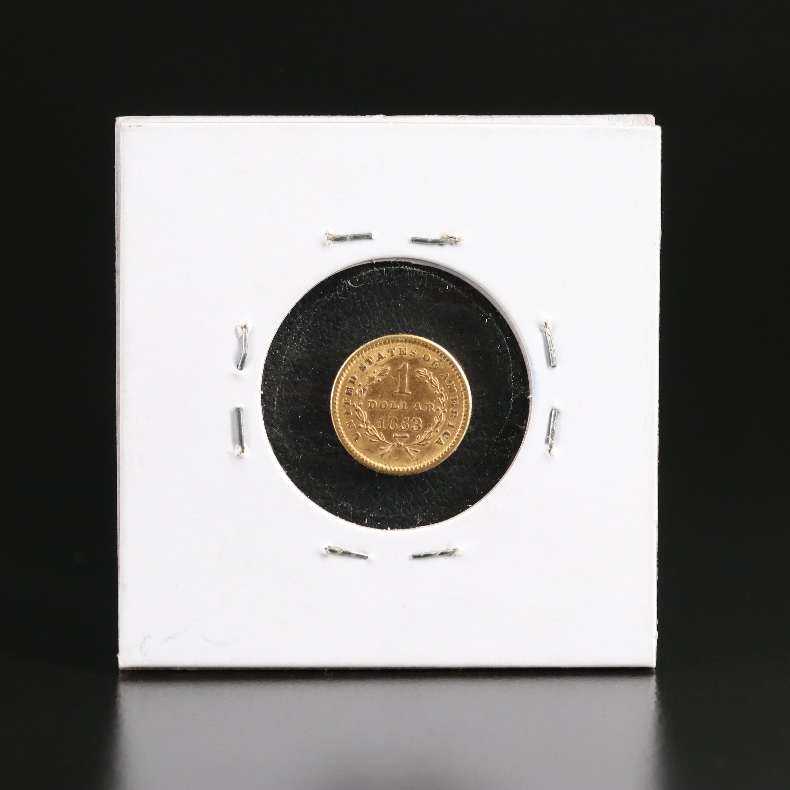 1853 One Dollar Gold Coin