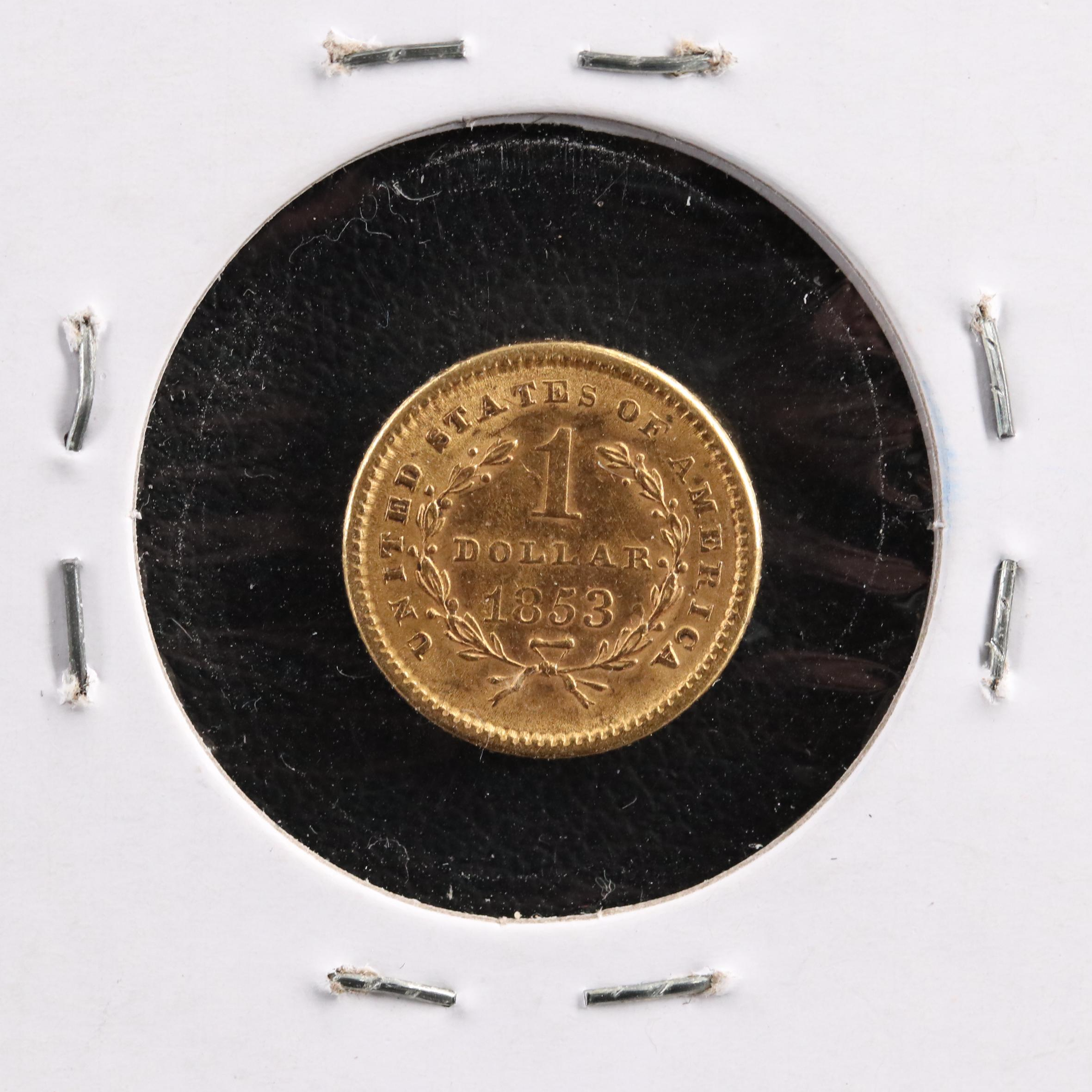 1853 One Dollar Gold Coin