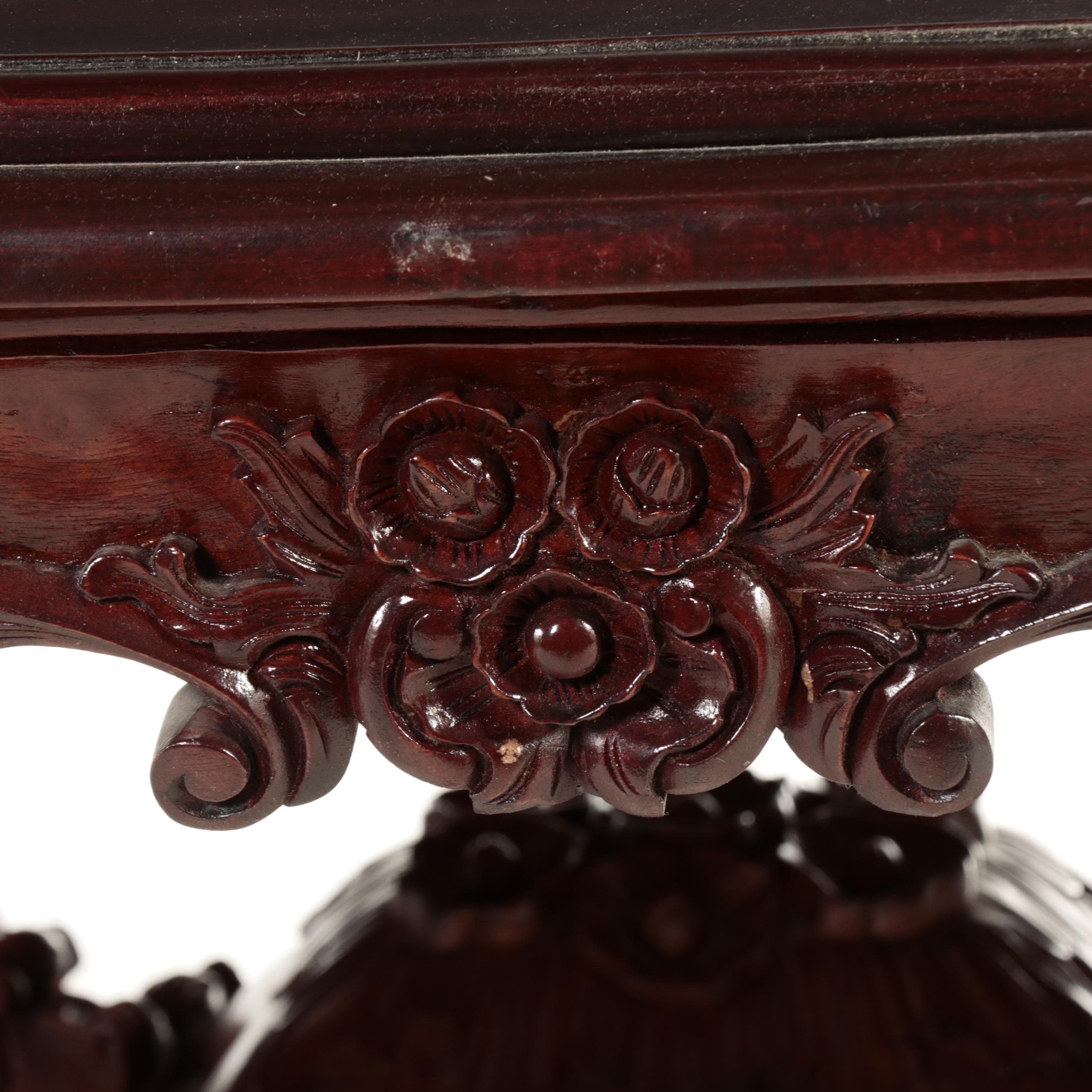 Rococo Style Carved Mahogany Dining Table