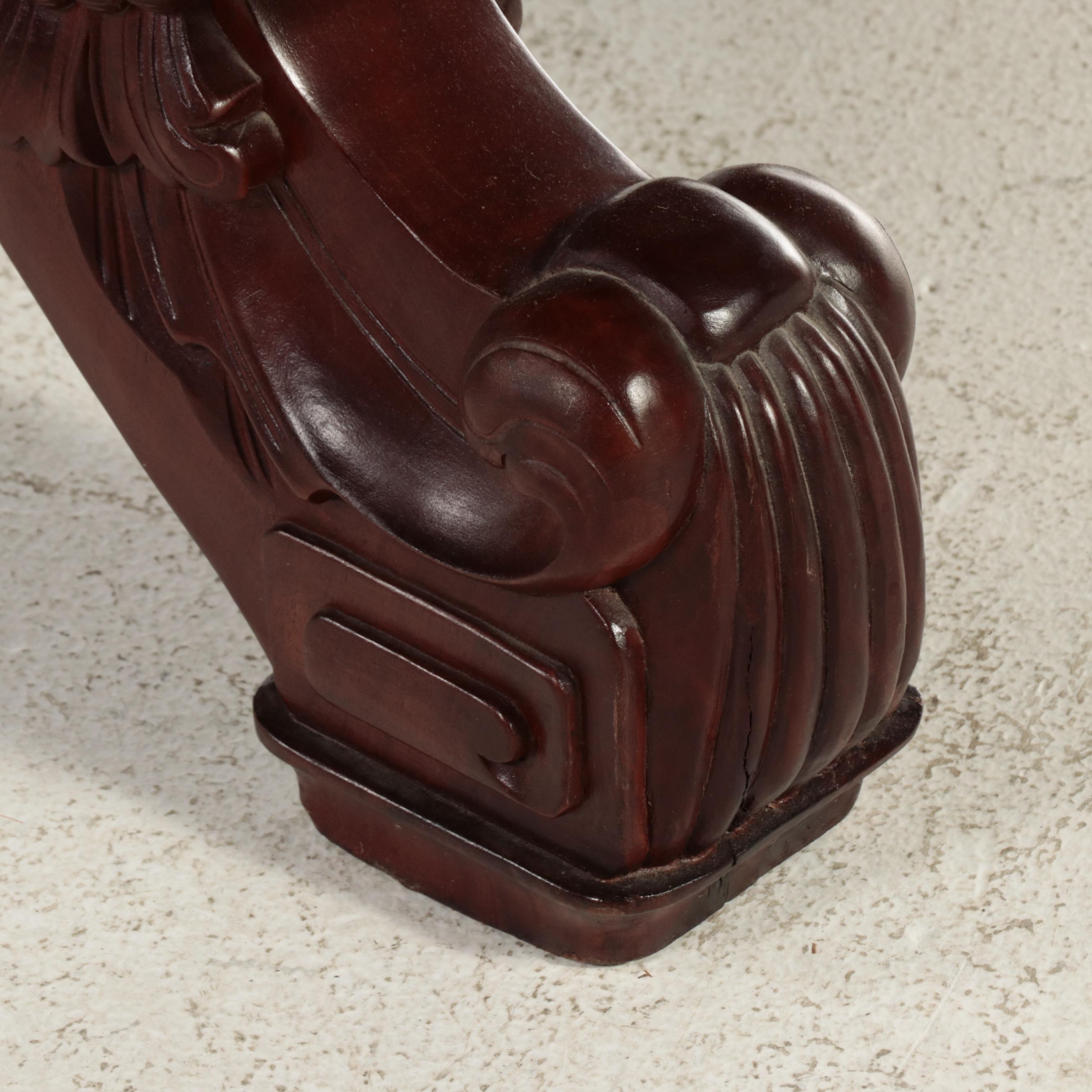 Rococo Style Carved Mahogany Dining Table