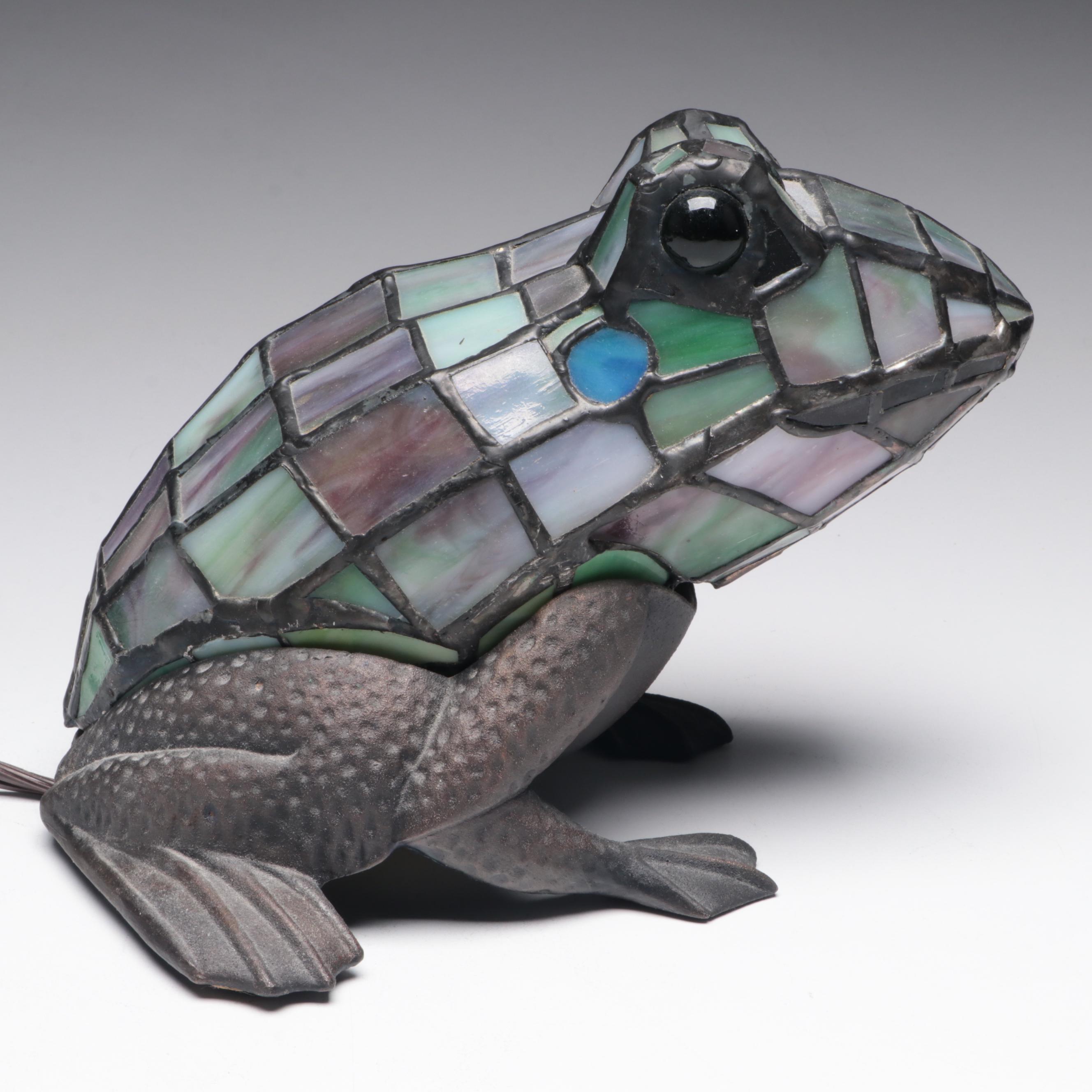 Quoizel Collectible Slag Glass Frog Accent Lamp