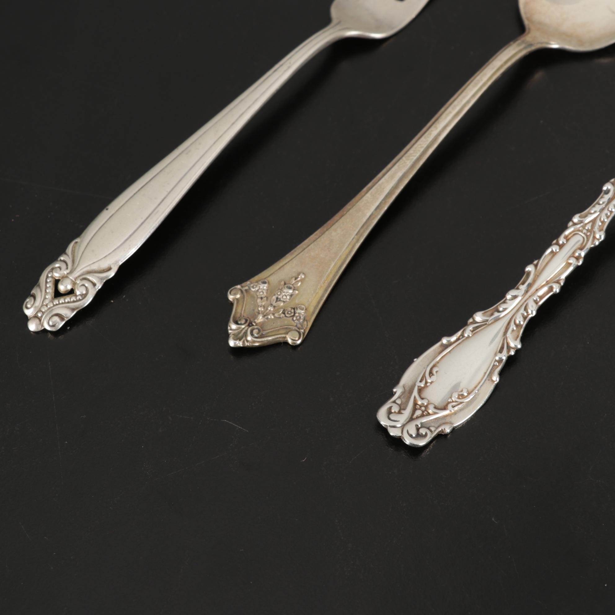 American Brilliant Period Sawtooth Cut Glass Compotes with Sterling, 19th C.