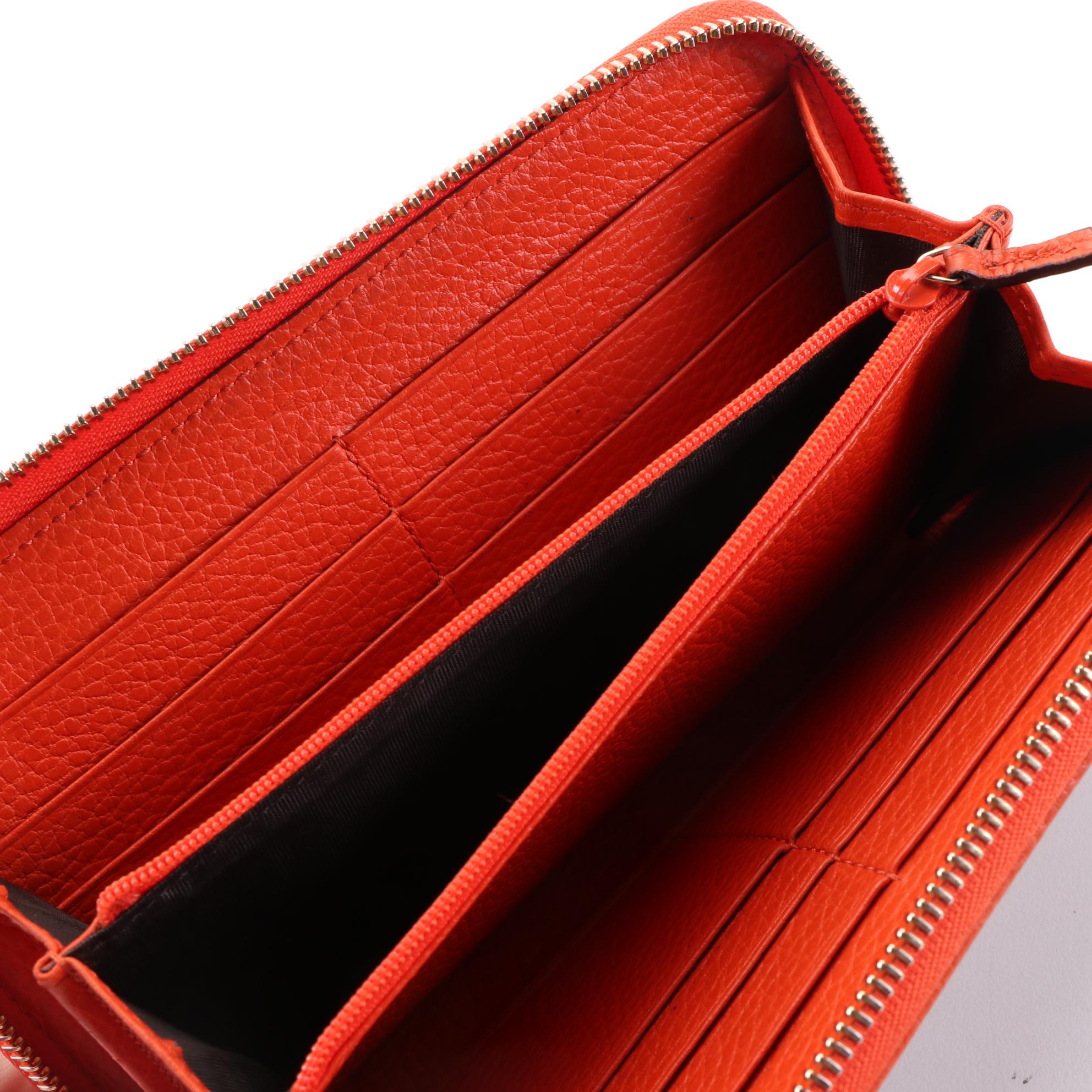 Gucci Zip-Around Long Wallet in GG Canvas with Leather Trim