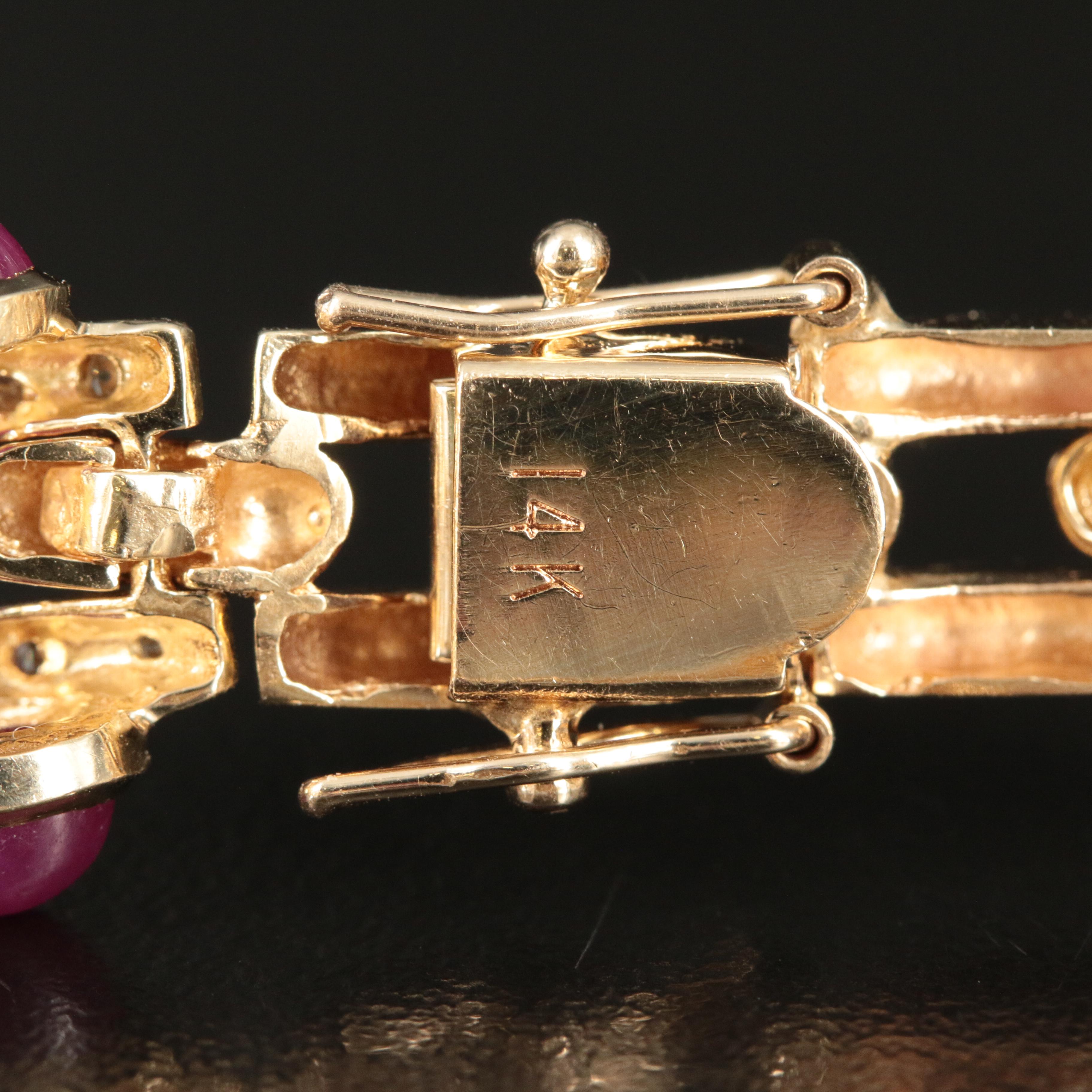 14K 12.50 CTW Emerald, Ruby, Sapphire with Diamond Link Bracelet